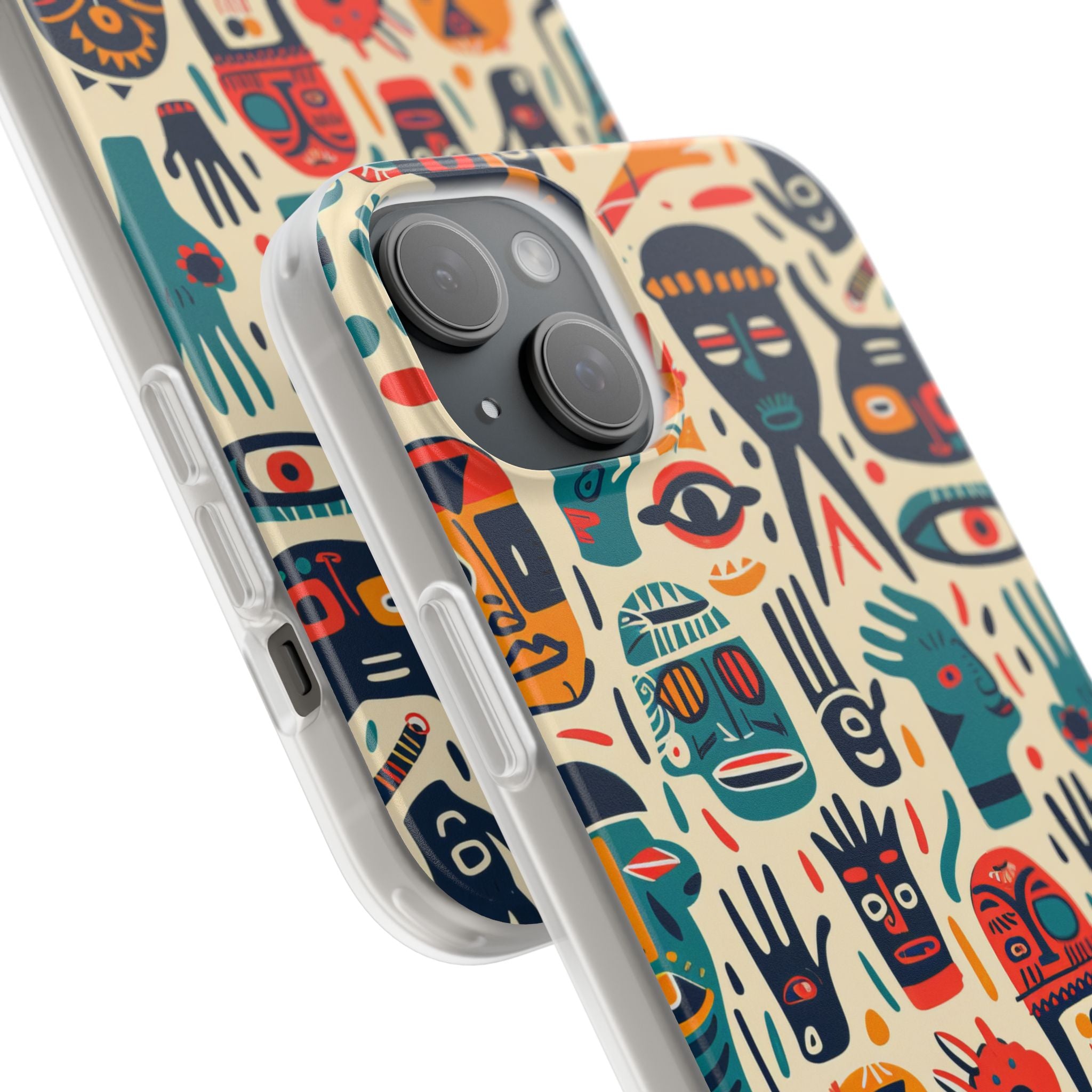 Vivid Faces iPhone 15 Plus Case - Soft