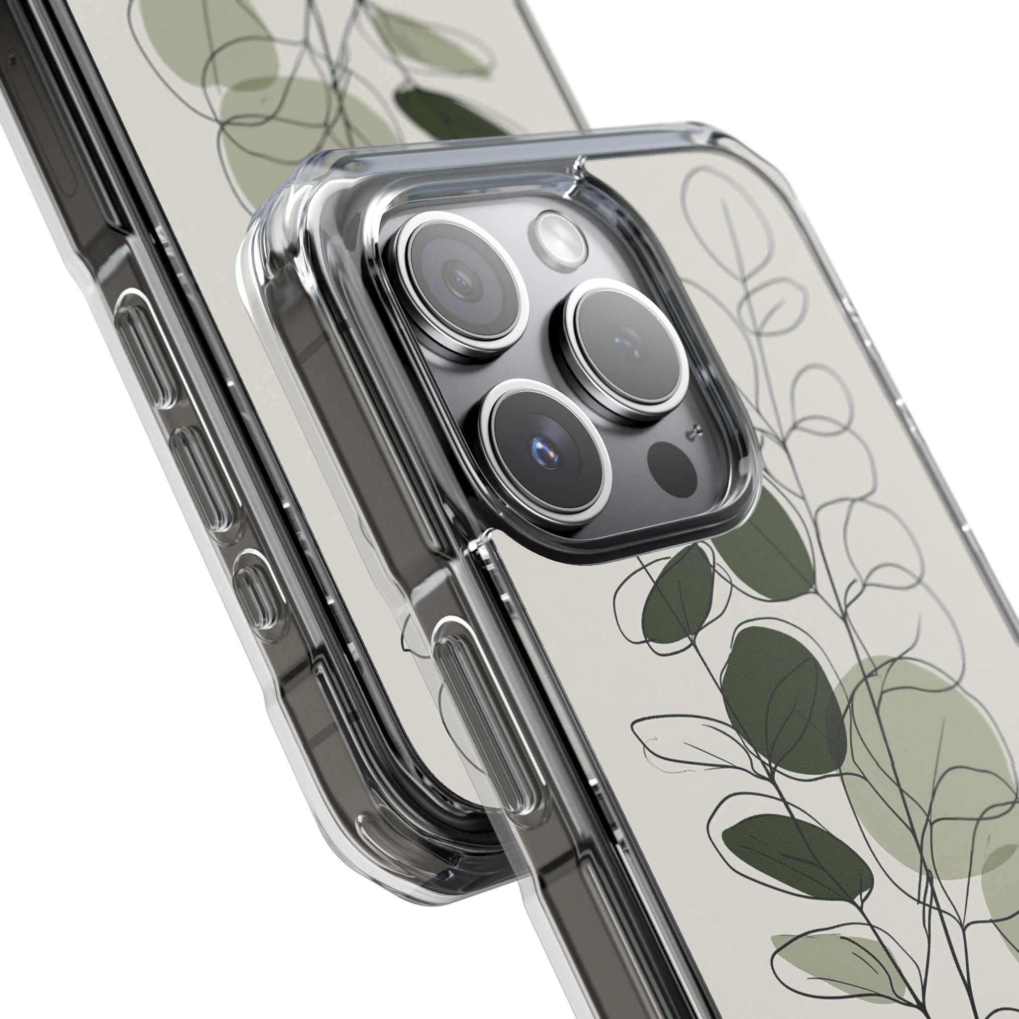 Green Impact MagSafe Phone Case for iPhone - Muted Eucalyptus Sketch