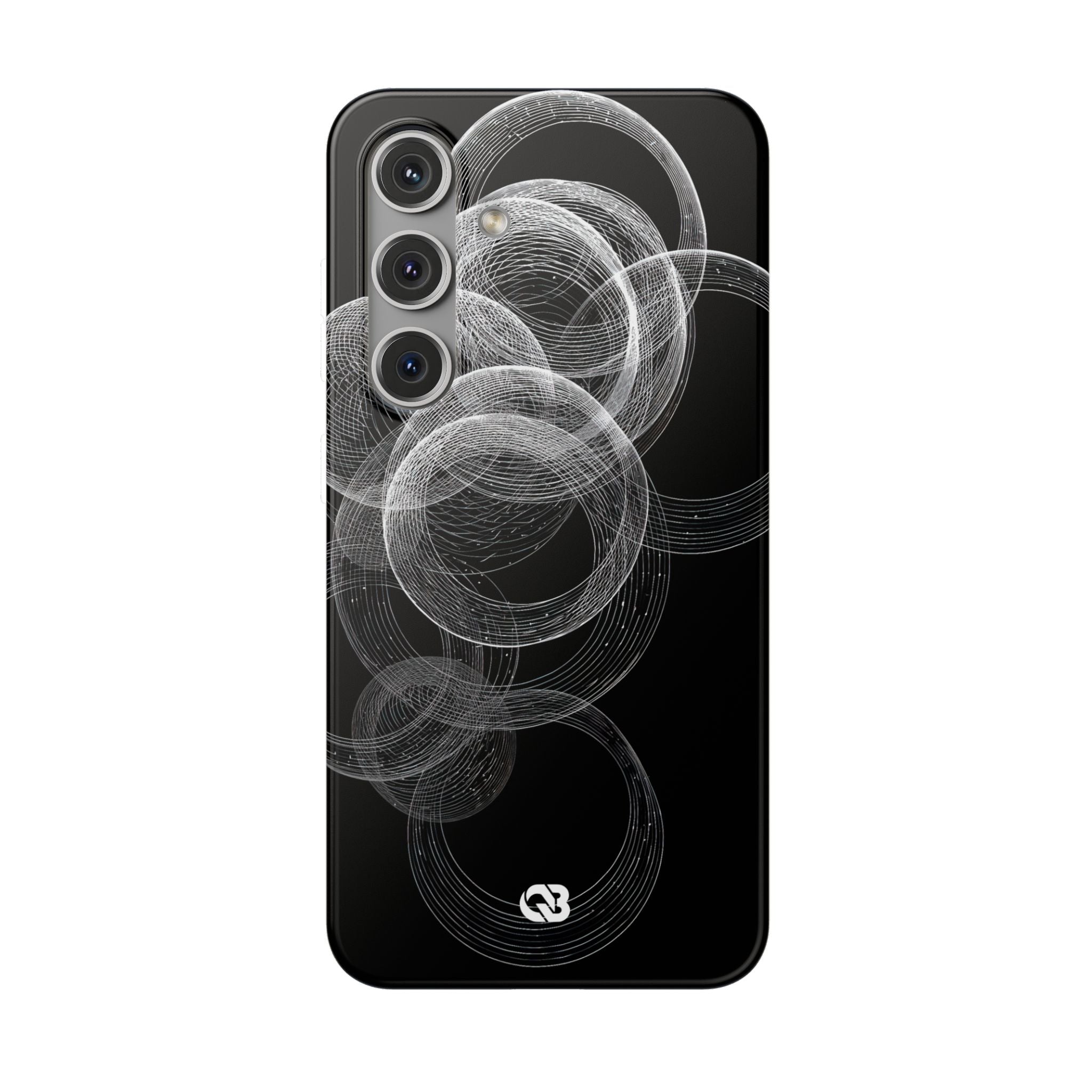 Black Lite Phone Case for Samsung - Kinetic Wireframe Orbit