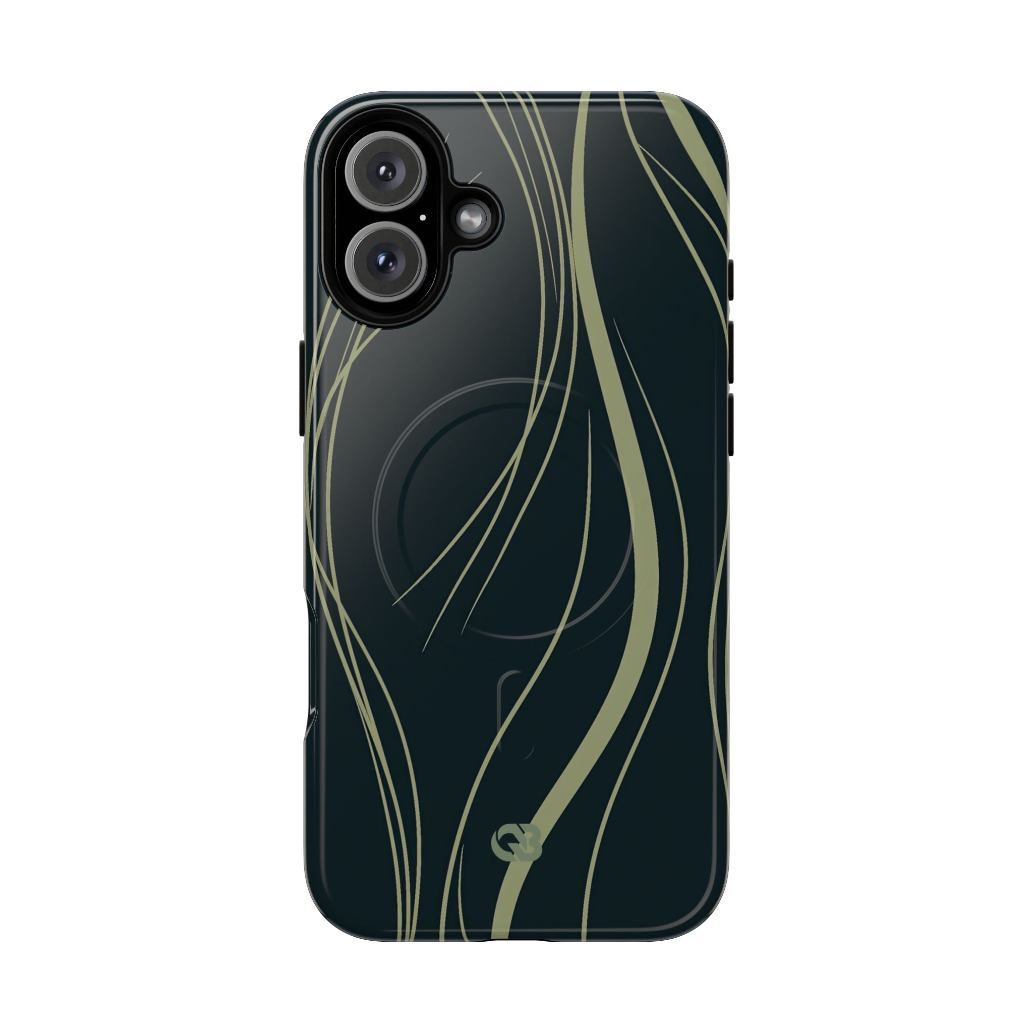 Green Tough 2.0 Magsafe Phone Case for iPhone - Obsidian Sage Flow