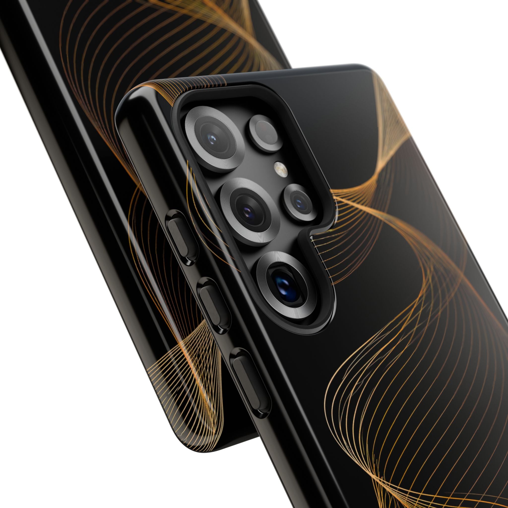 Gold Tough Phone Case for Samsung - Burnished Bronze Helix