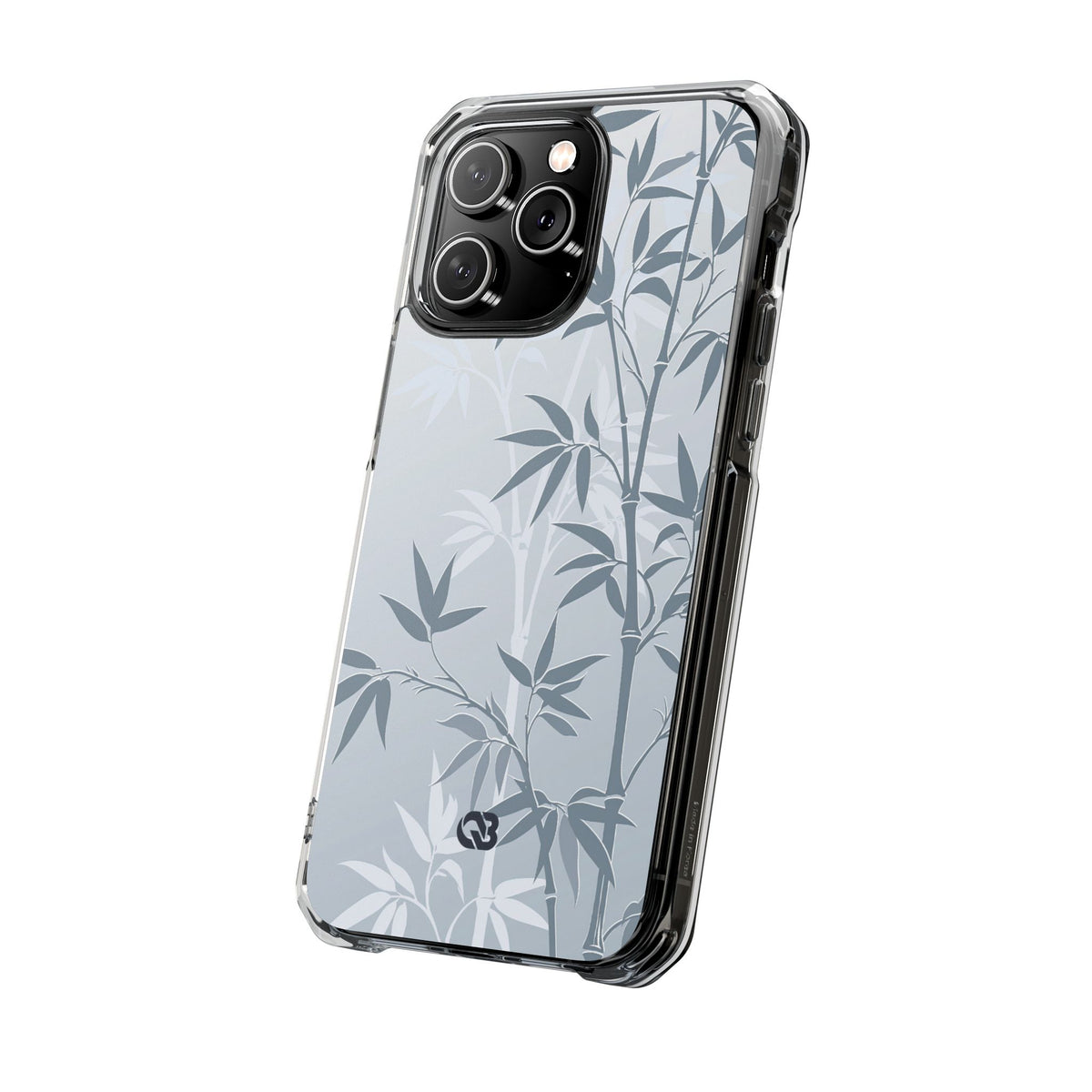Misty Bamboo Grove · Clear Impact Magnetic Phone Case for iPhone · Blue