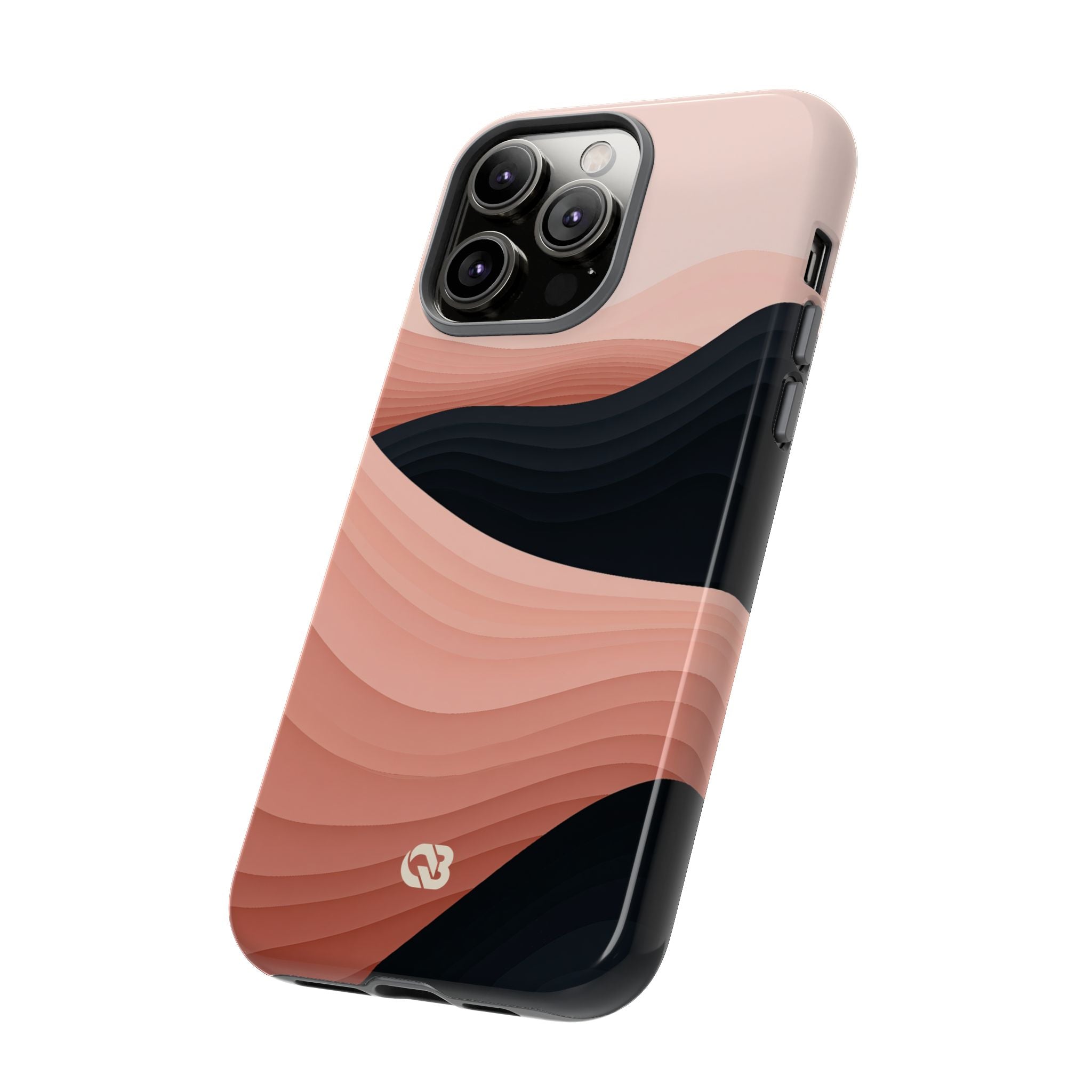 Pink Tough Phone Case for iPhone - Dune Shadow Layers