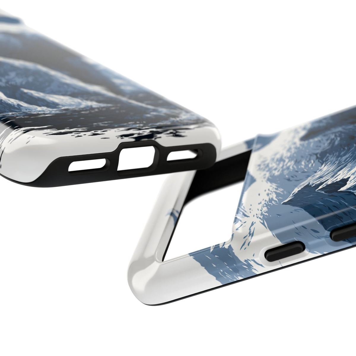 Fjord Summit Bear · Tough Phone Case for Pixel · Blue