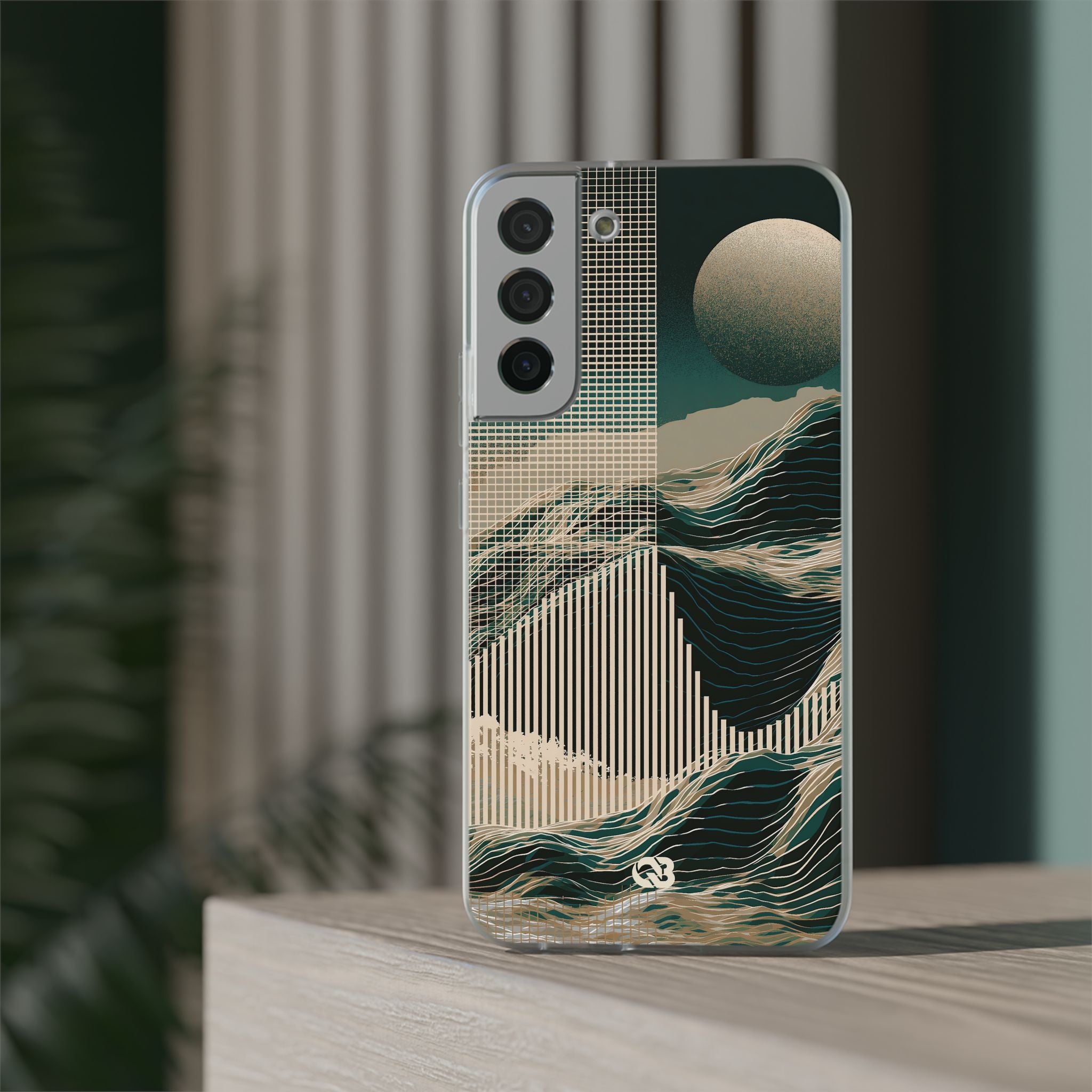 Green Lite Phone Case for Samsung - Lunar Moss Topography