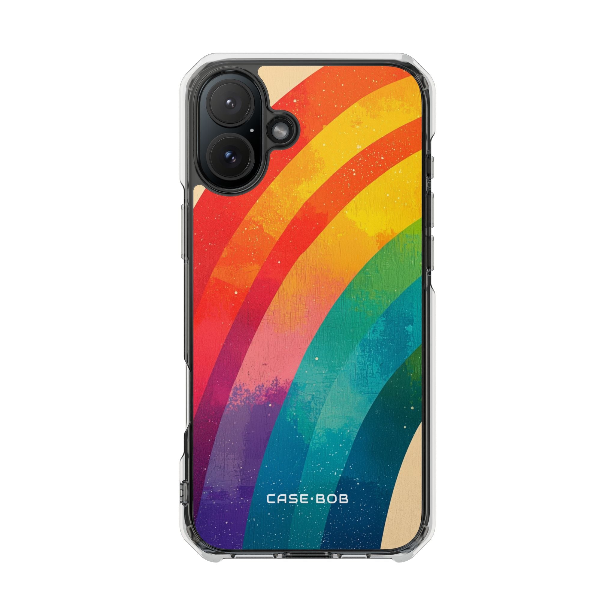 Texturierter Regenbogenbogen iPhone 16 Plus Case - Impact
