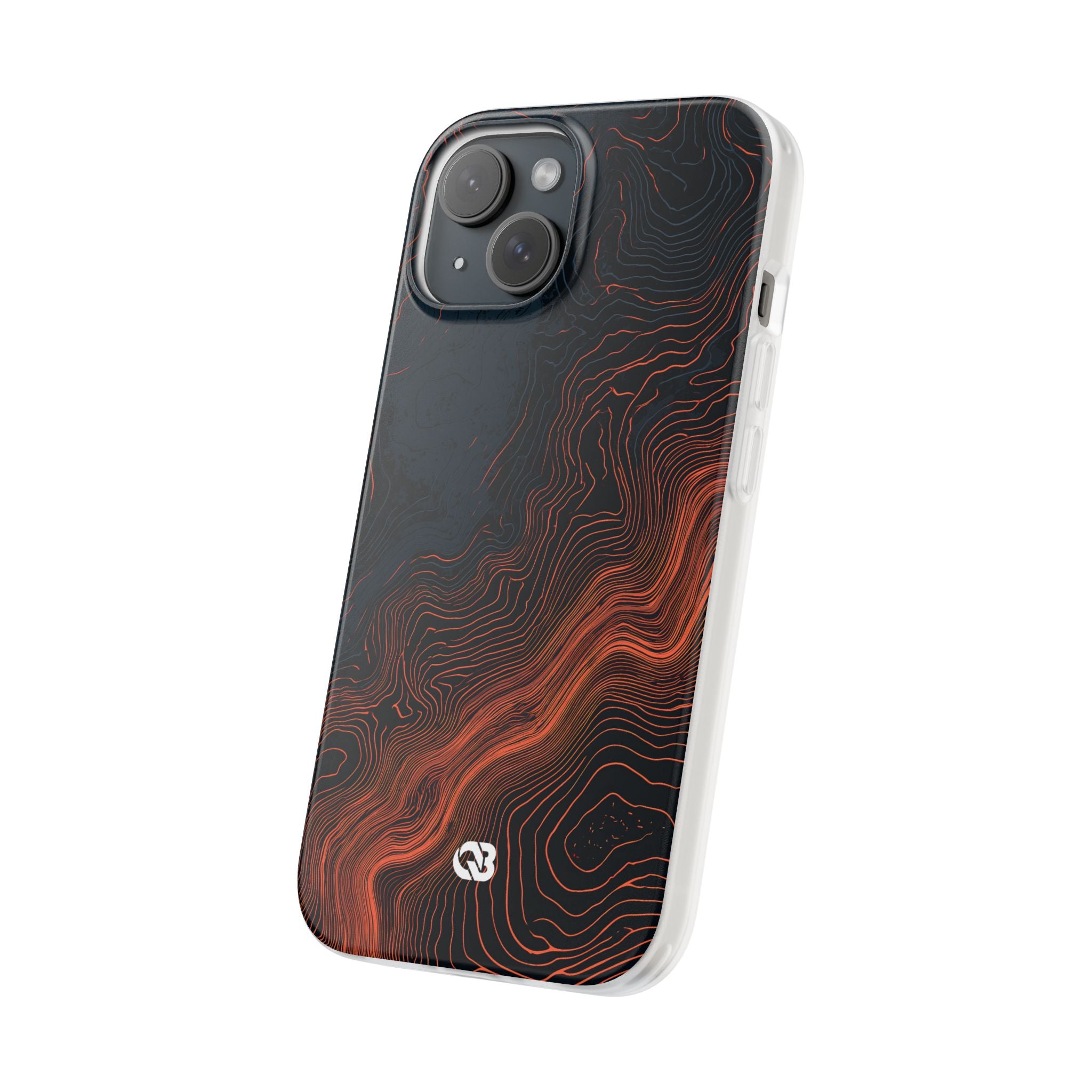 Black Lite Phone Case for iPhone - Volcanic Basalt Map