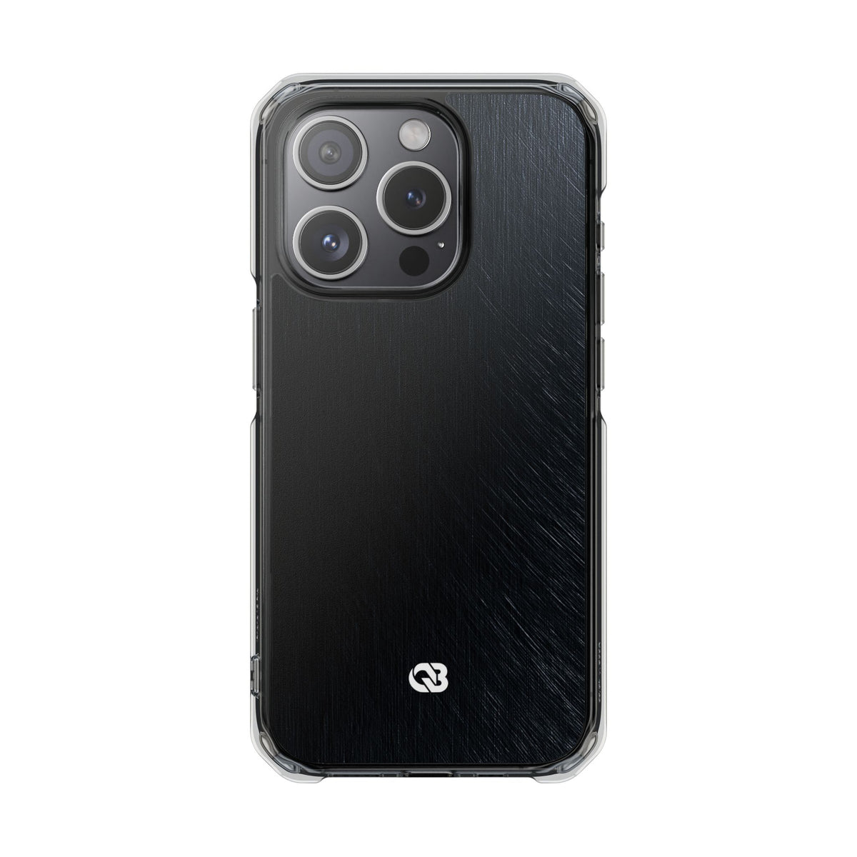 Black Impact MagSafe Phone Case for iPhone - Midnight Brushed Grain