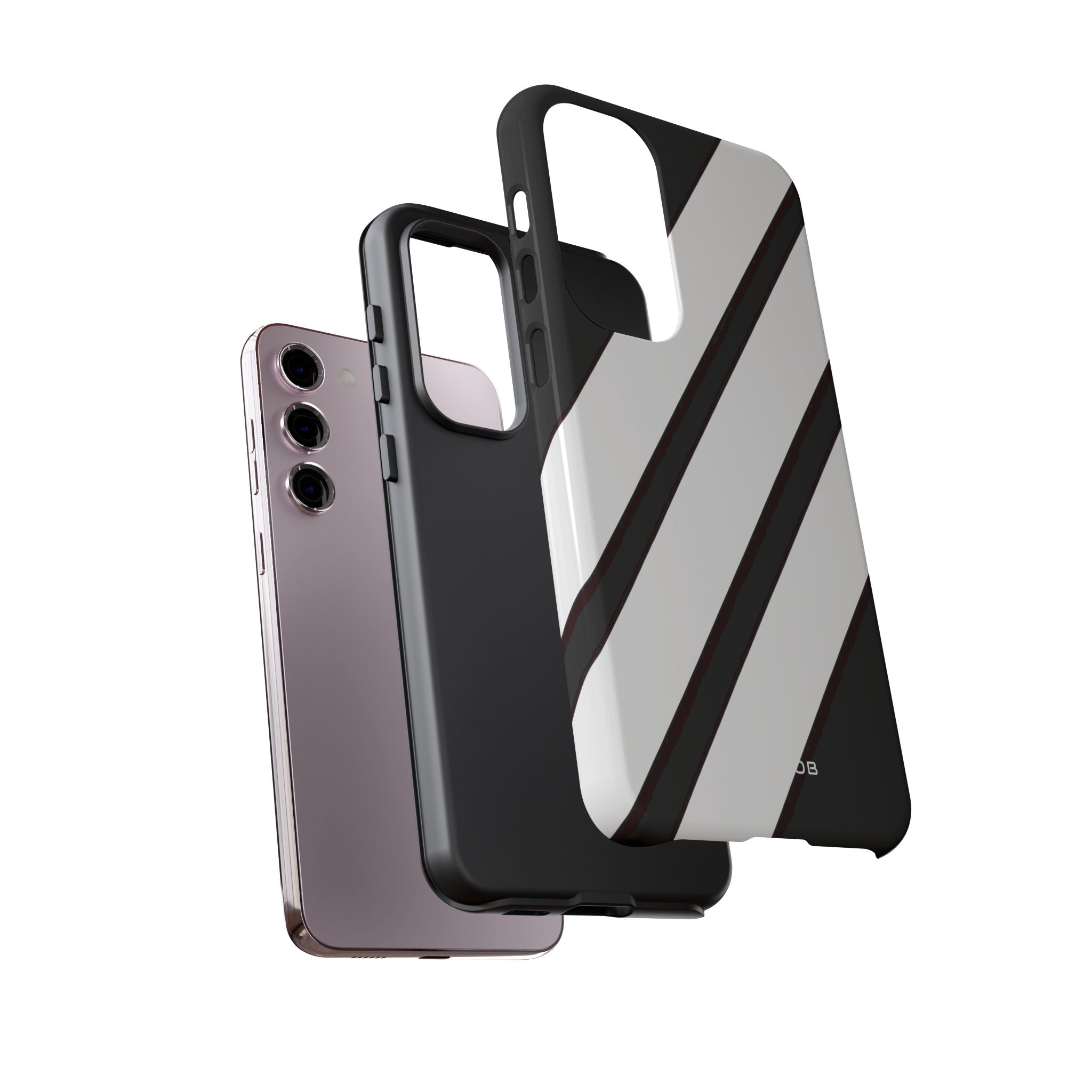 Diagonal Bands Noir Samsung S23 Plus Case - Tough
