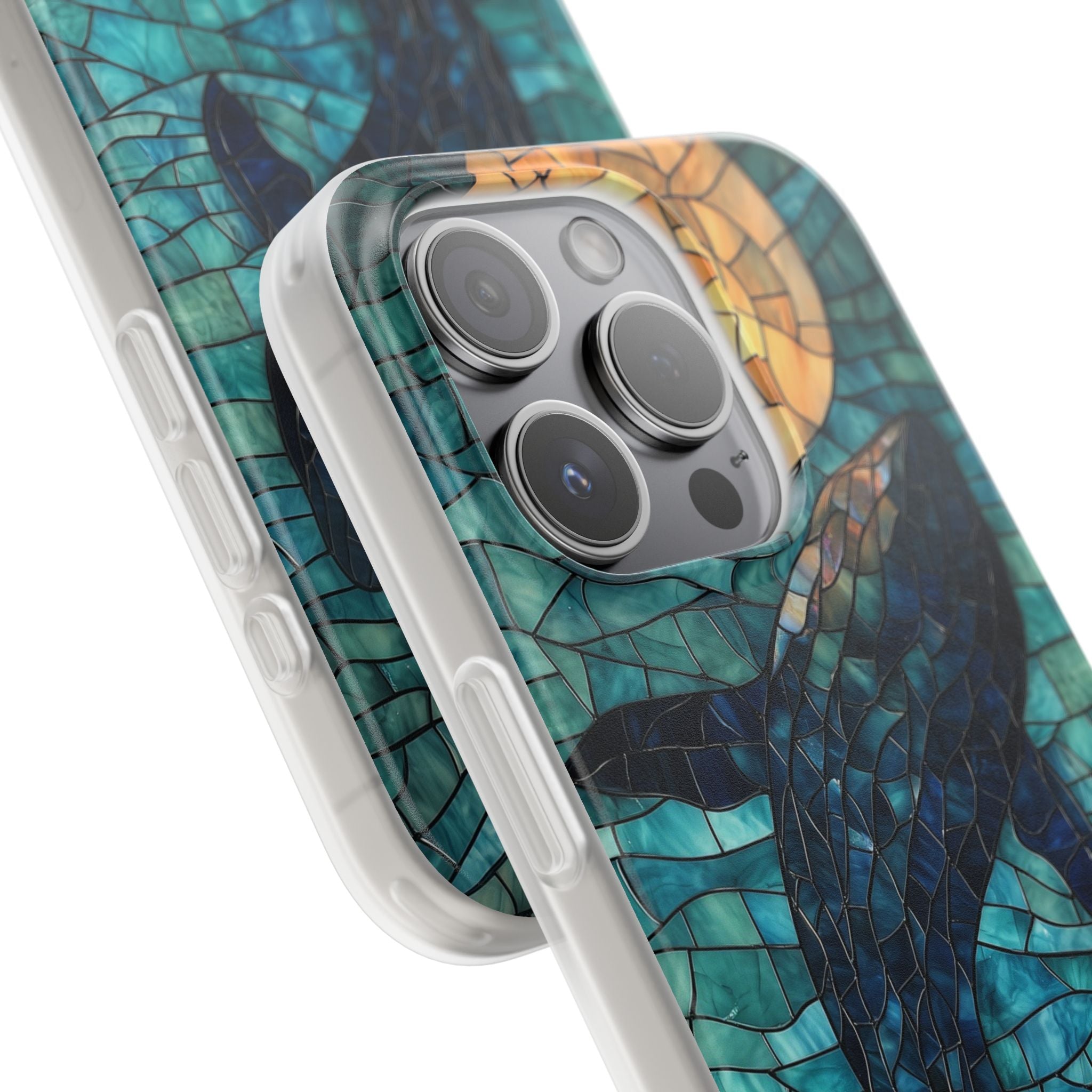 Stained Moon Whale · Soft Telefoncover for iPhone