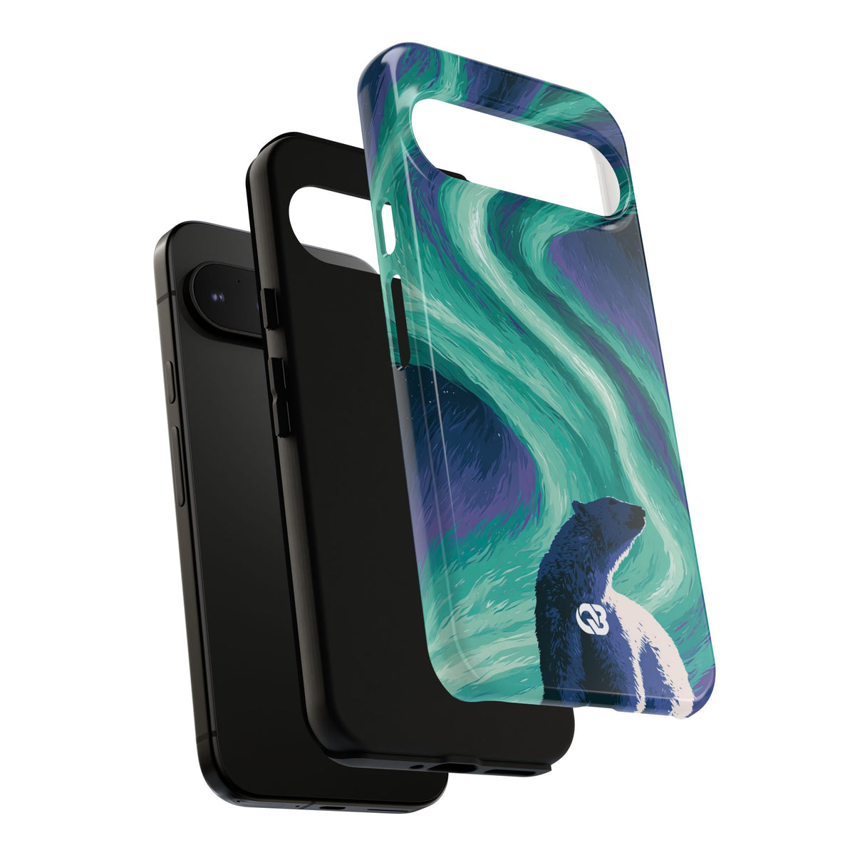 Arctic Aurora Bear · Tough Phone Case for Pixel · Teal