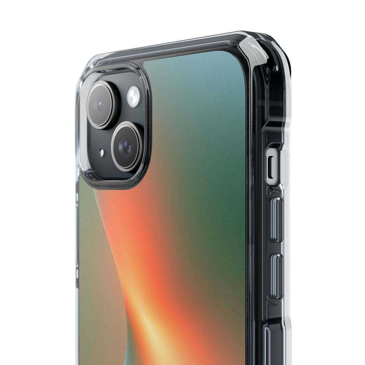 Radiant Contour · Clear Impact Magnetic Phone Case for iPhone · Orange