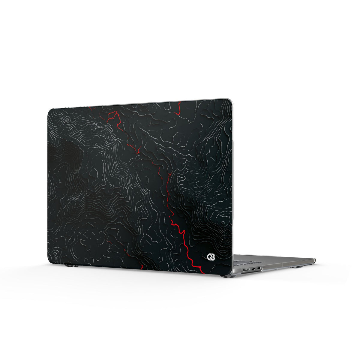 Crimson Rift · Clear Hard Case for MacBook · Black