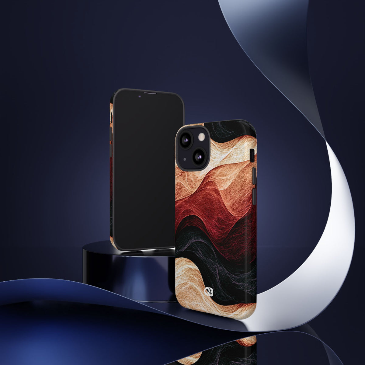 Ember Wave Dispersion · Tough Phone Case for iPhone · Red