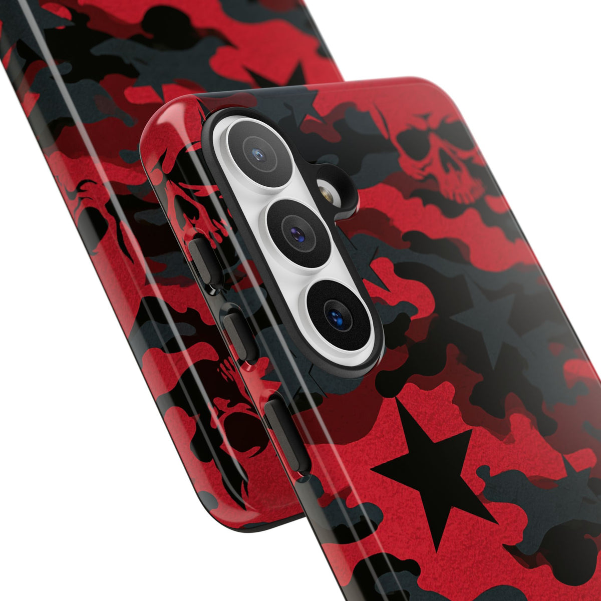 Crimson Skull Camo · Tough Phone Case for Samsung · Red