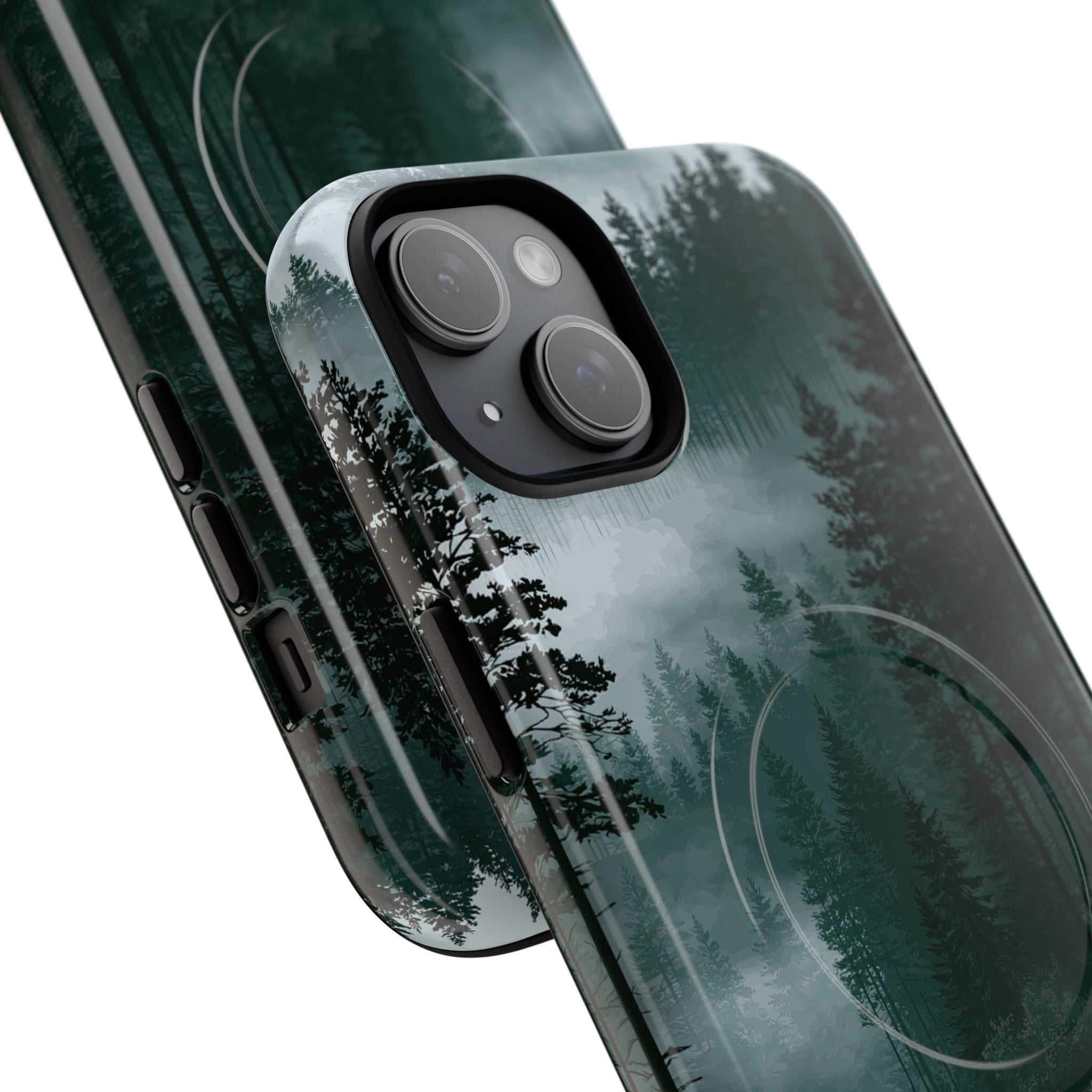 Green Tough 2.0 Magsafe Phone Case for iPhone - Misty Evergreen Mirror
