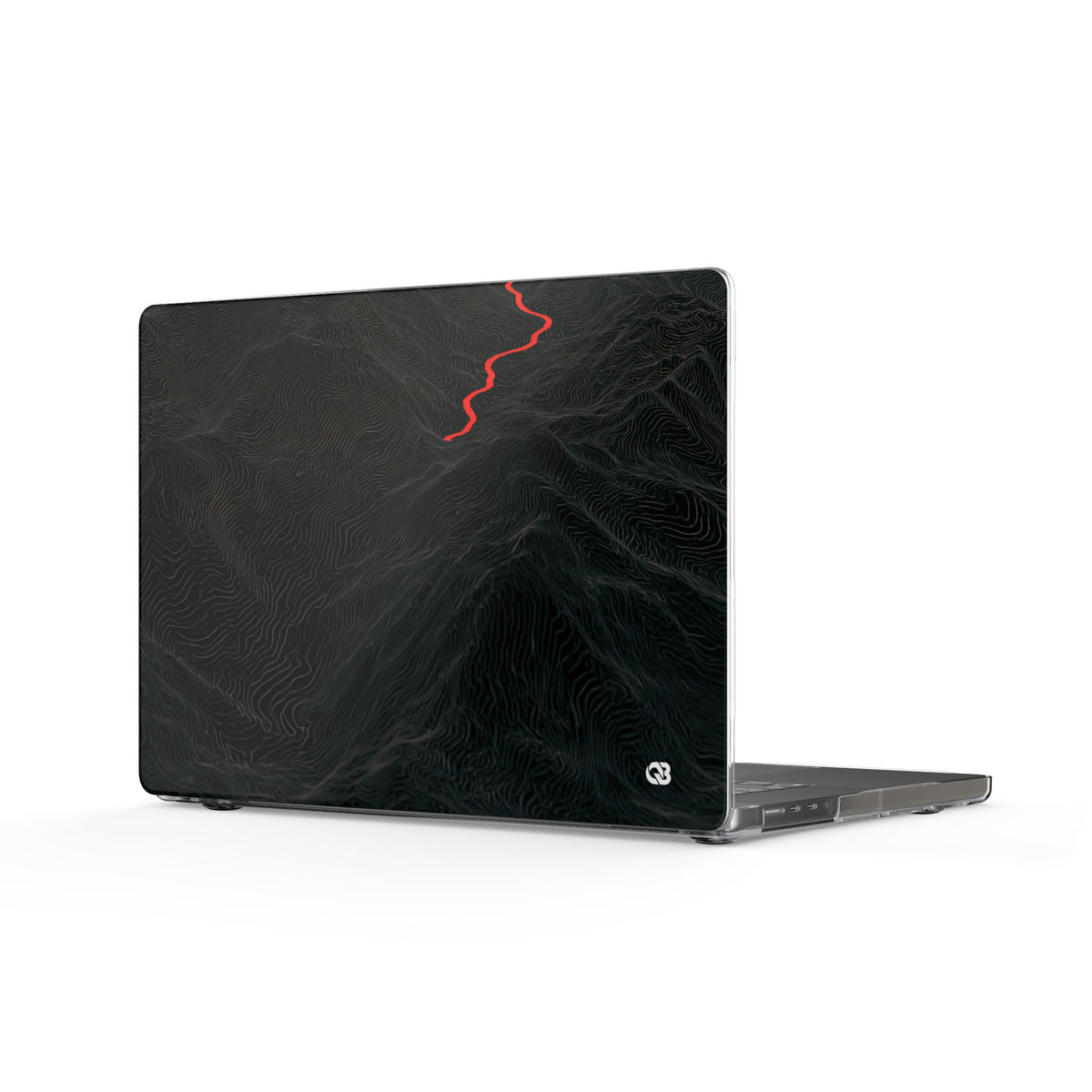 Crimson Ridge Pass · Clear Hard Case for MacBook · Black