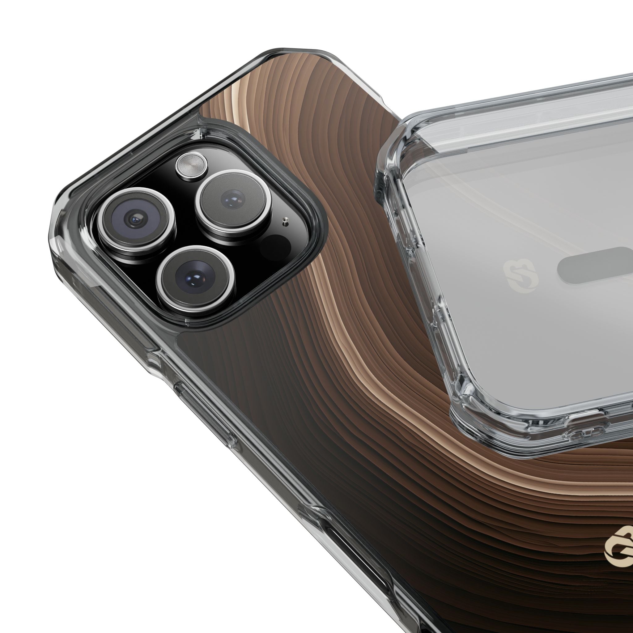 Brown Impact MagSafe Phone Case for iPhone - Bronzed Canyon Relief