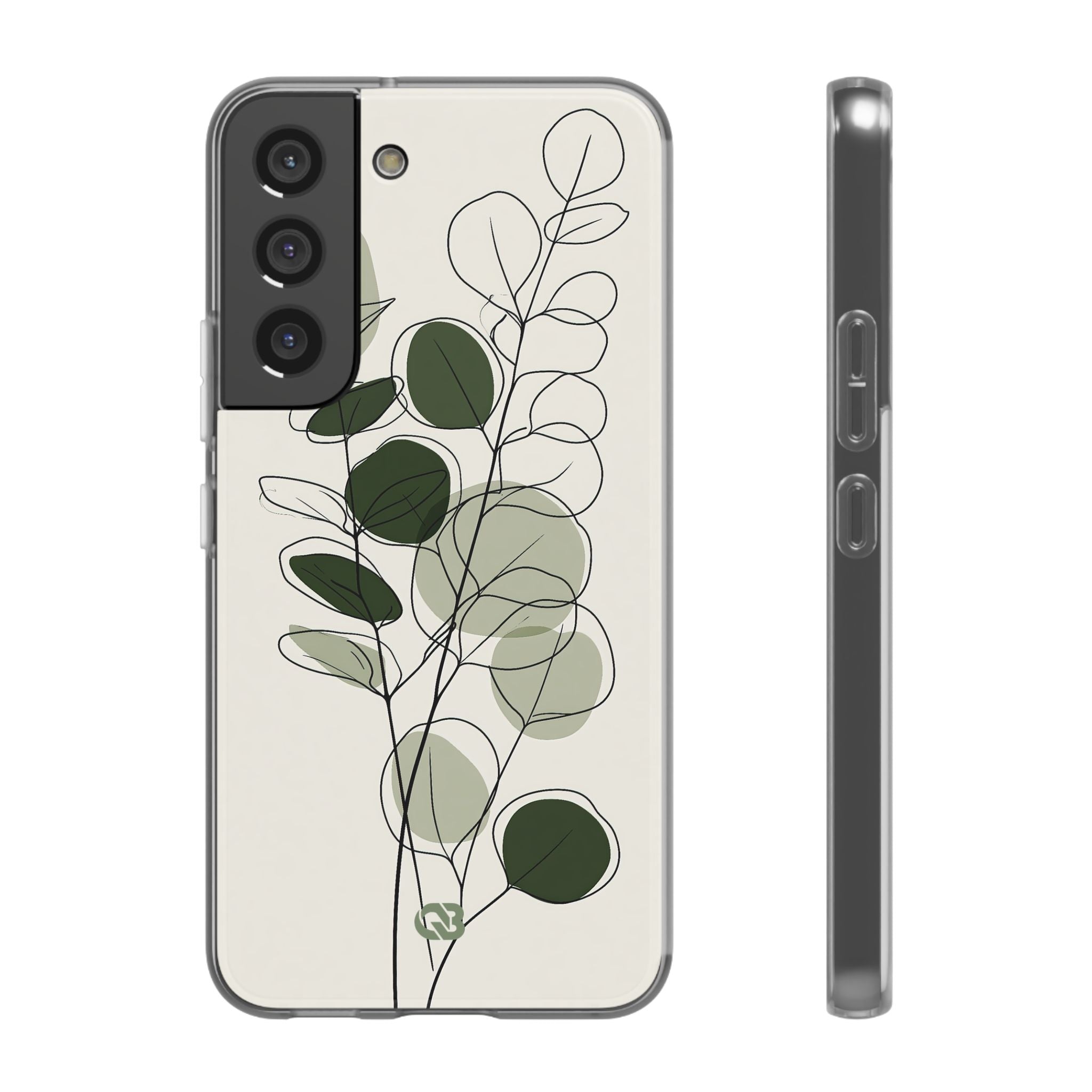 Green Lite Phone Case for Samsung - Muted Eucalyptus Sketch