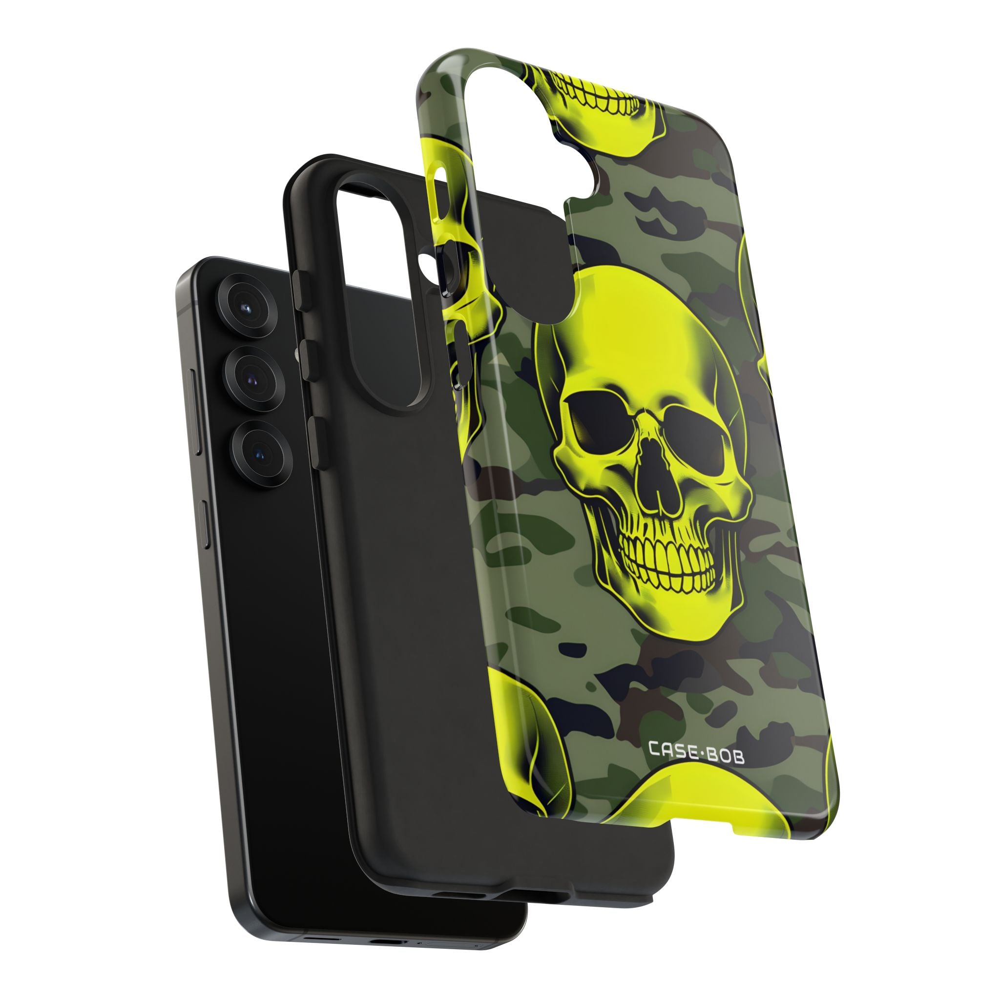 Neon Skull Camo Samsung S25 Cover - Tough