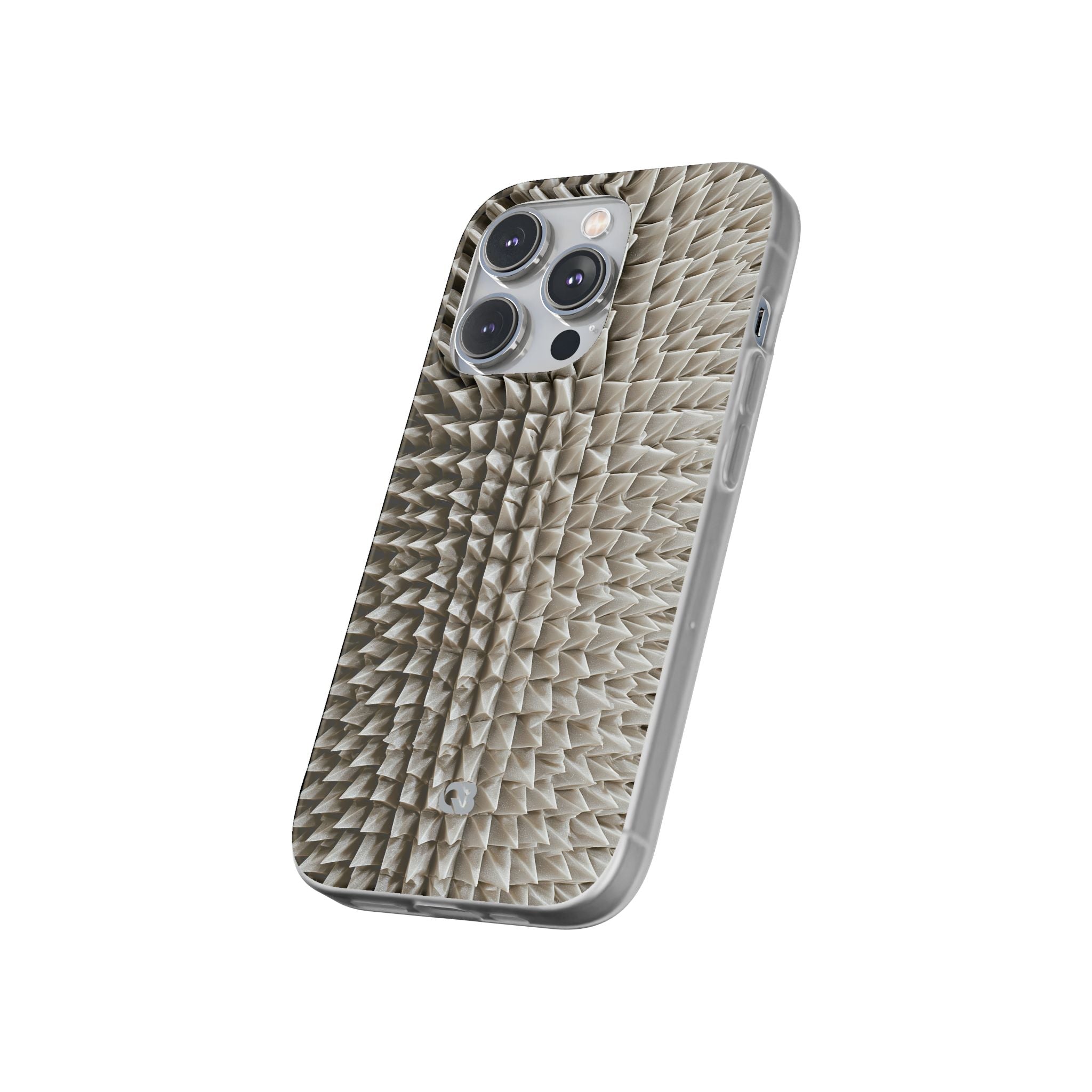 Beige Lite Phone Case for iPhone - Bone Spiked Grid
