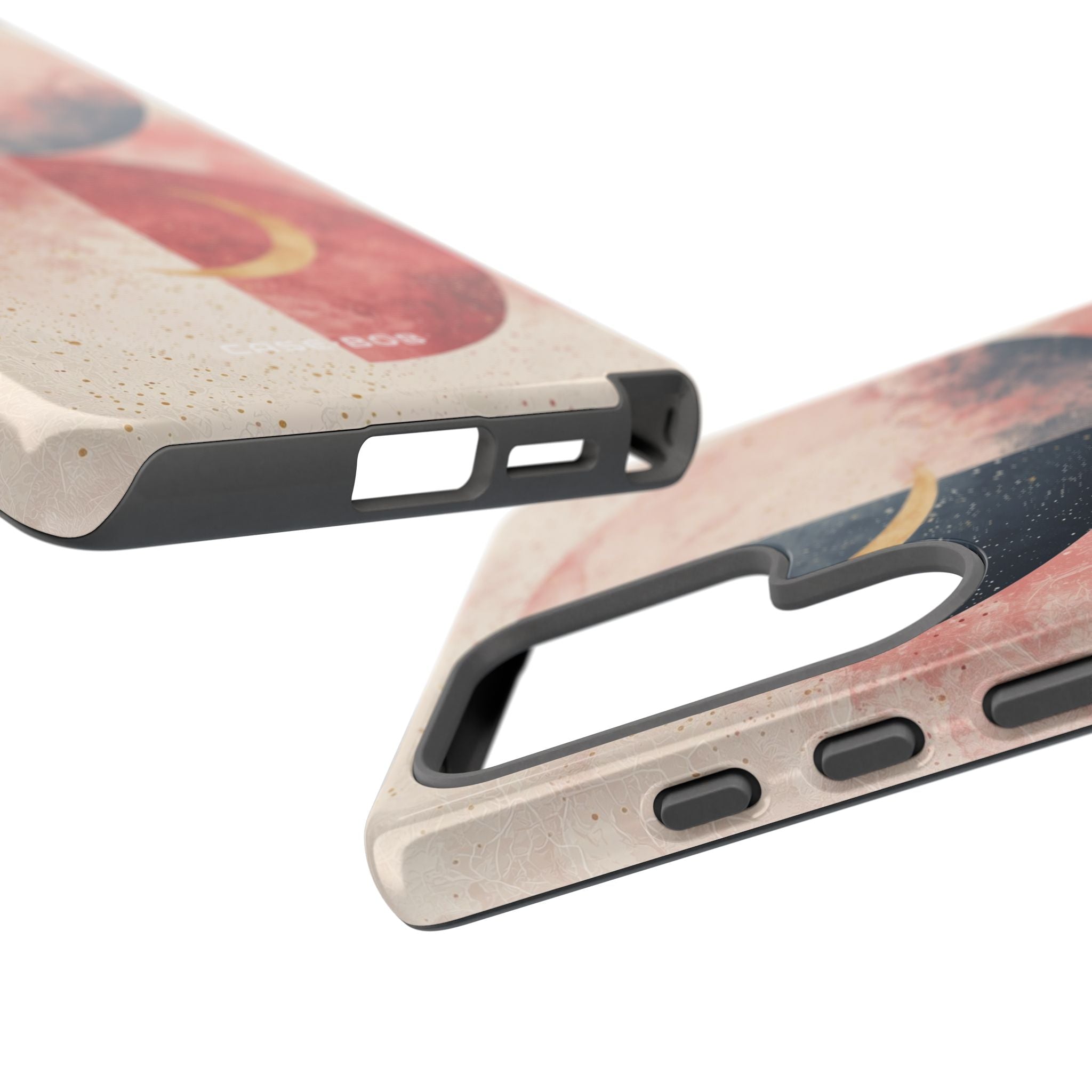 Golden Crescent Circles Samsung S25 Ultra Skal - Tough