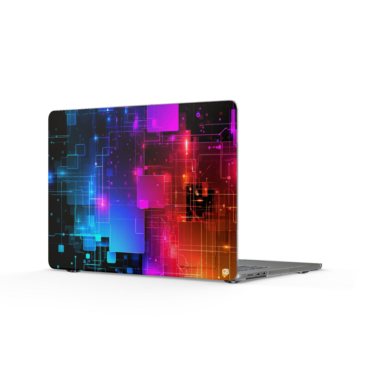 Spectral Circuit Grid · Clear Hard Case for MacBook · Black