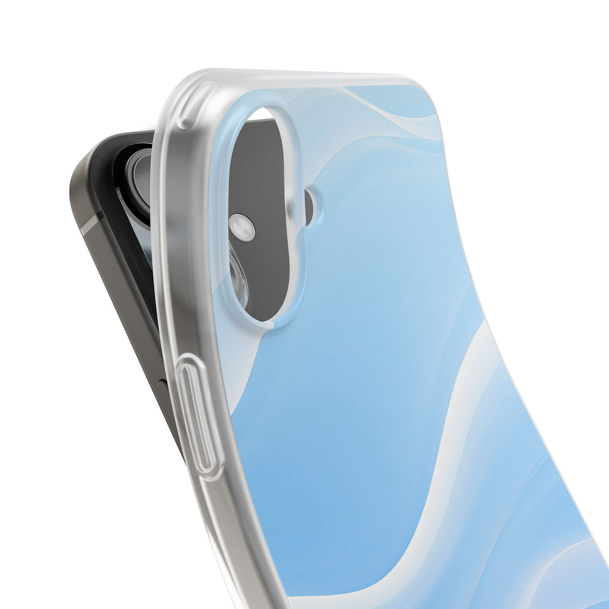 Blue Lite Phone Case for iPhone - Glacial Blue Silk