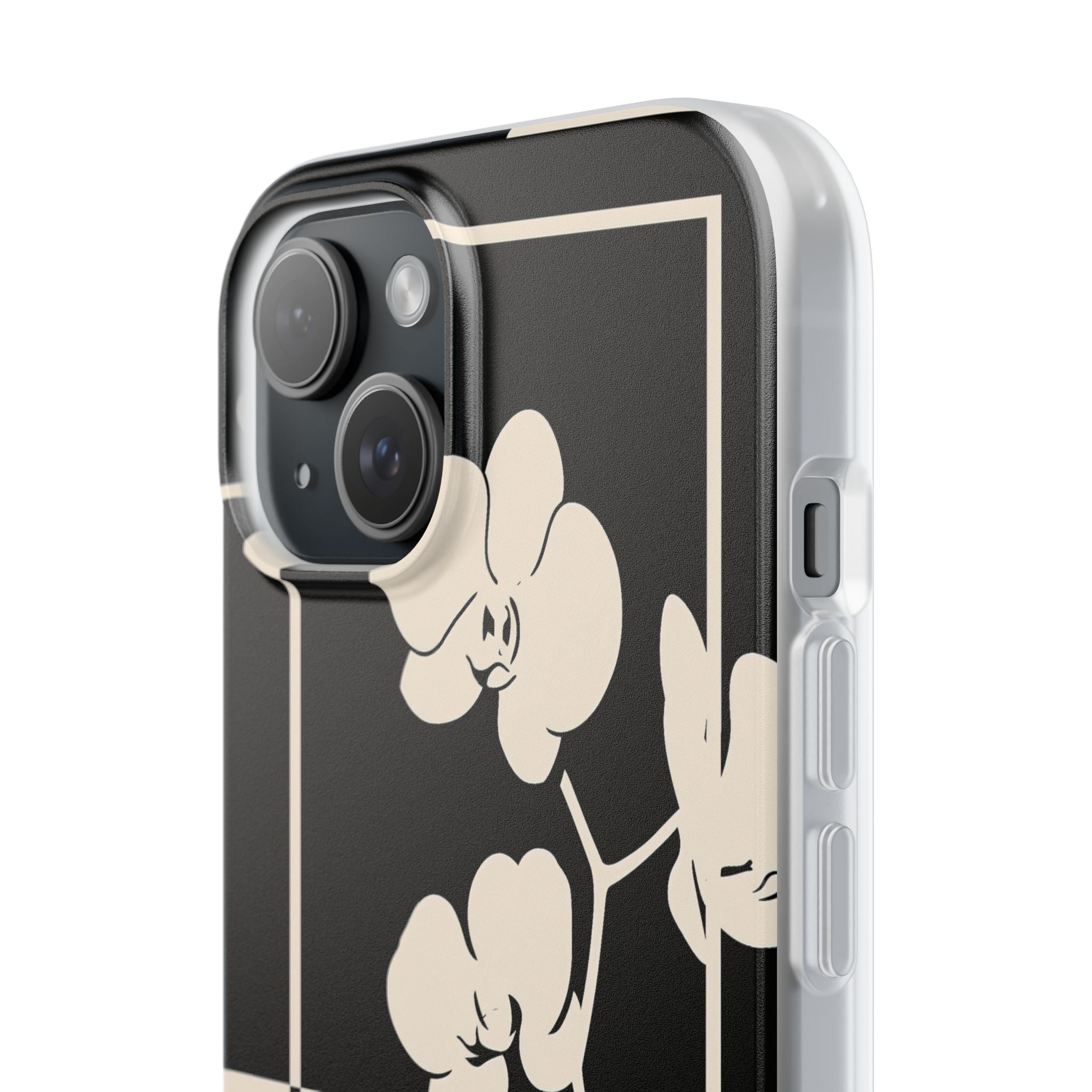 Beige Lite Phone Case for iPhone - Nocturnal Orchid Frame