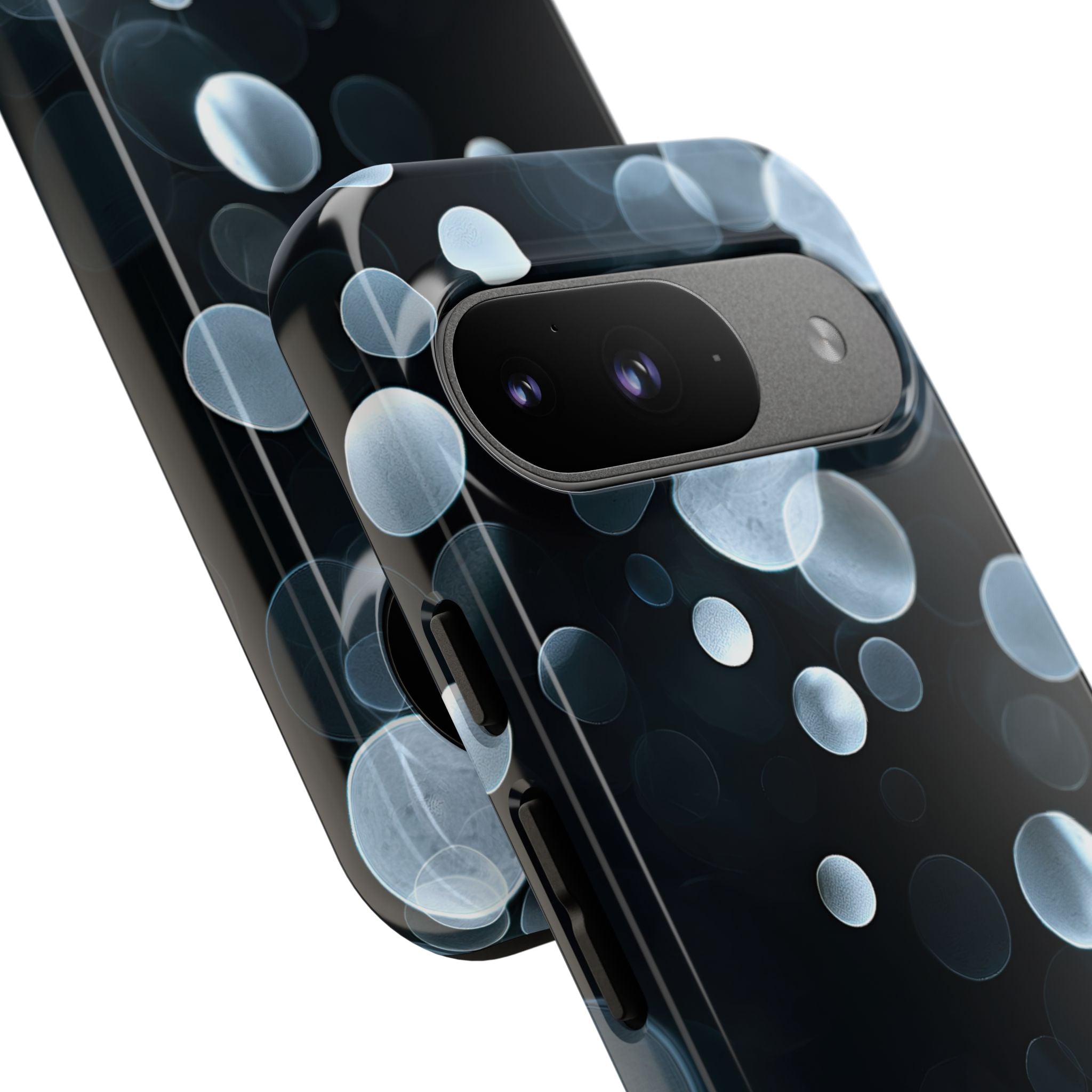 Black Tough Phone Case for Google Pixel - Silver Orbit Glow