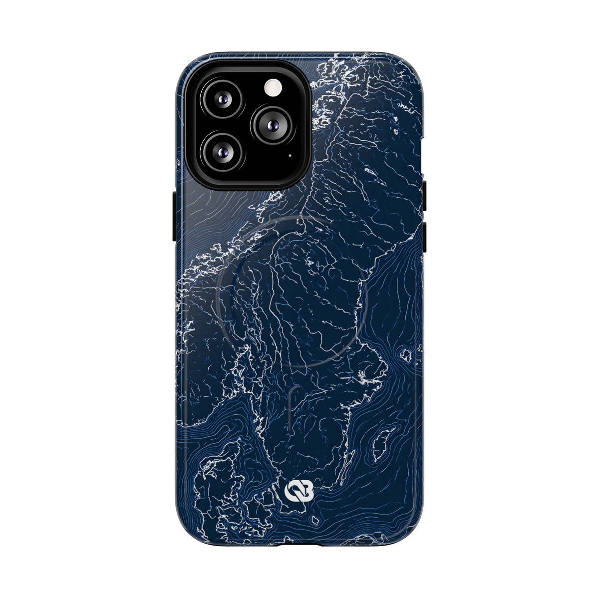 Nordic Contour Chart · Tough 2.0 Magnetic Phone Case for iPhone · Blue