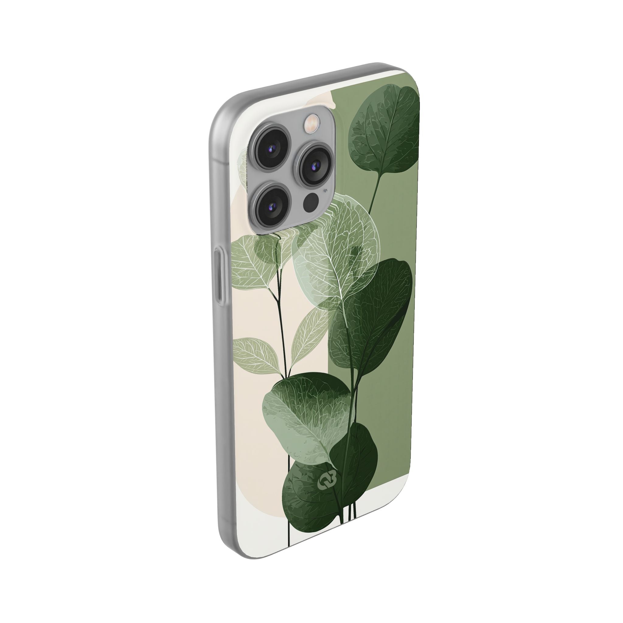 Green Lite Phone Case for iPhone - Sage Leaf Skeletals