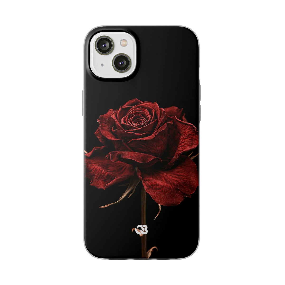 Crimson Noir Rose · Lite Phone Case for iPhone · Black
