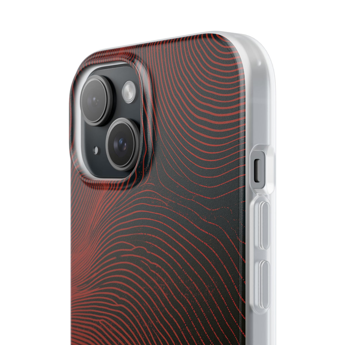 Red Lite Phone Case for iPhone - Terracotta Nerve Map
