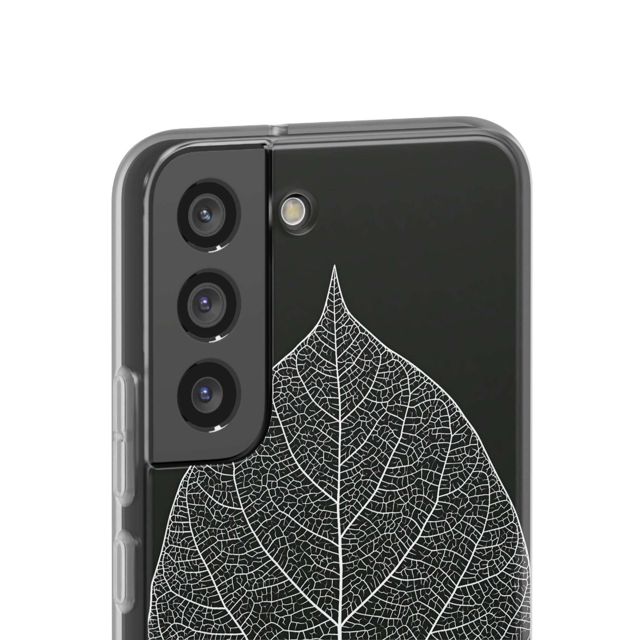 Black Lite Phone Case for Samsung - Bleached Leaf Lattice