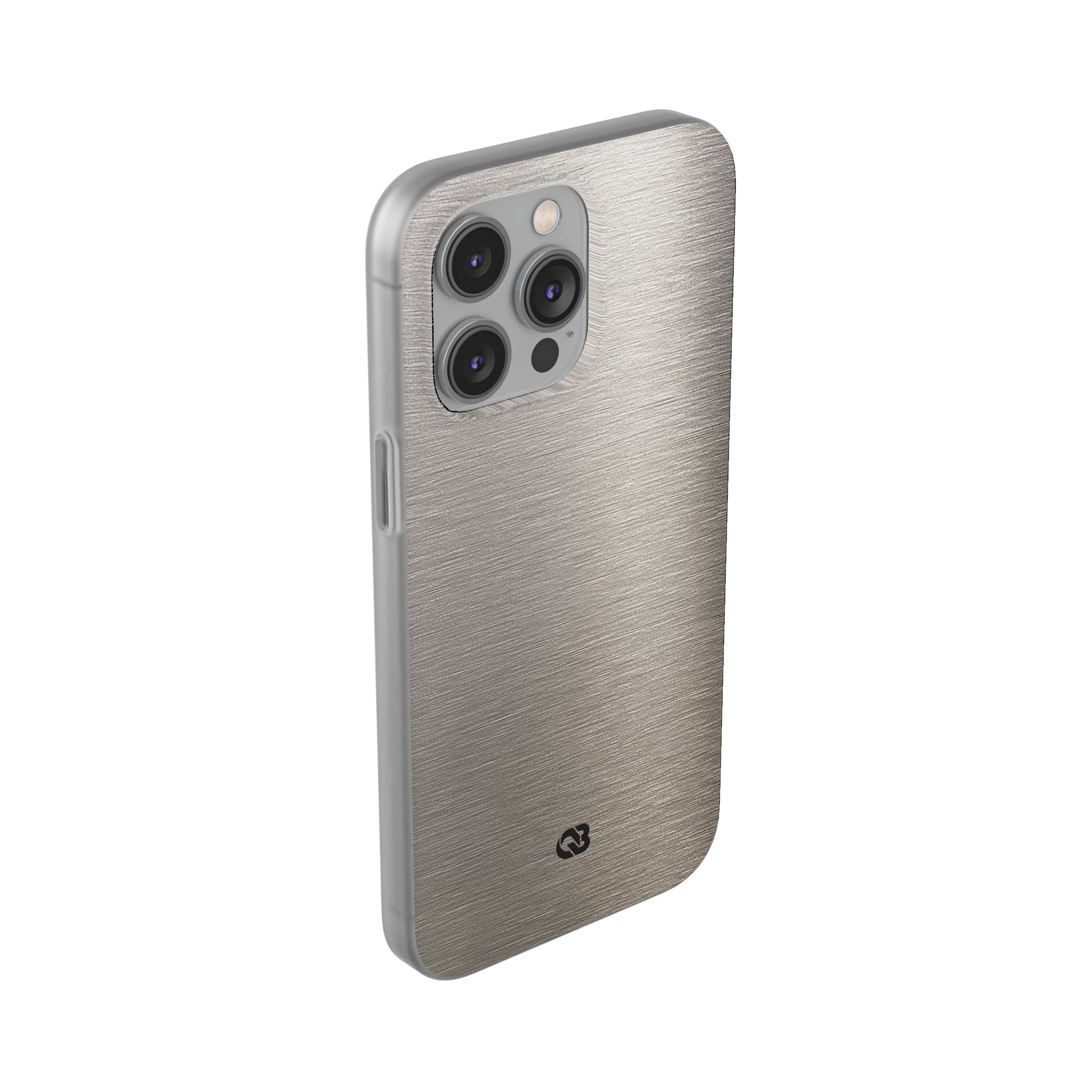 Grey Lite Phone Case for iPhone - Brushed Nickel Linen