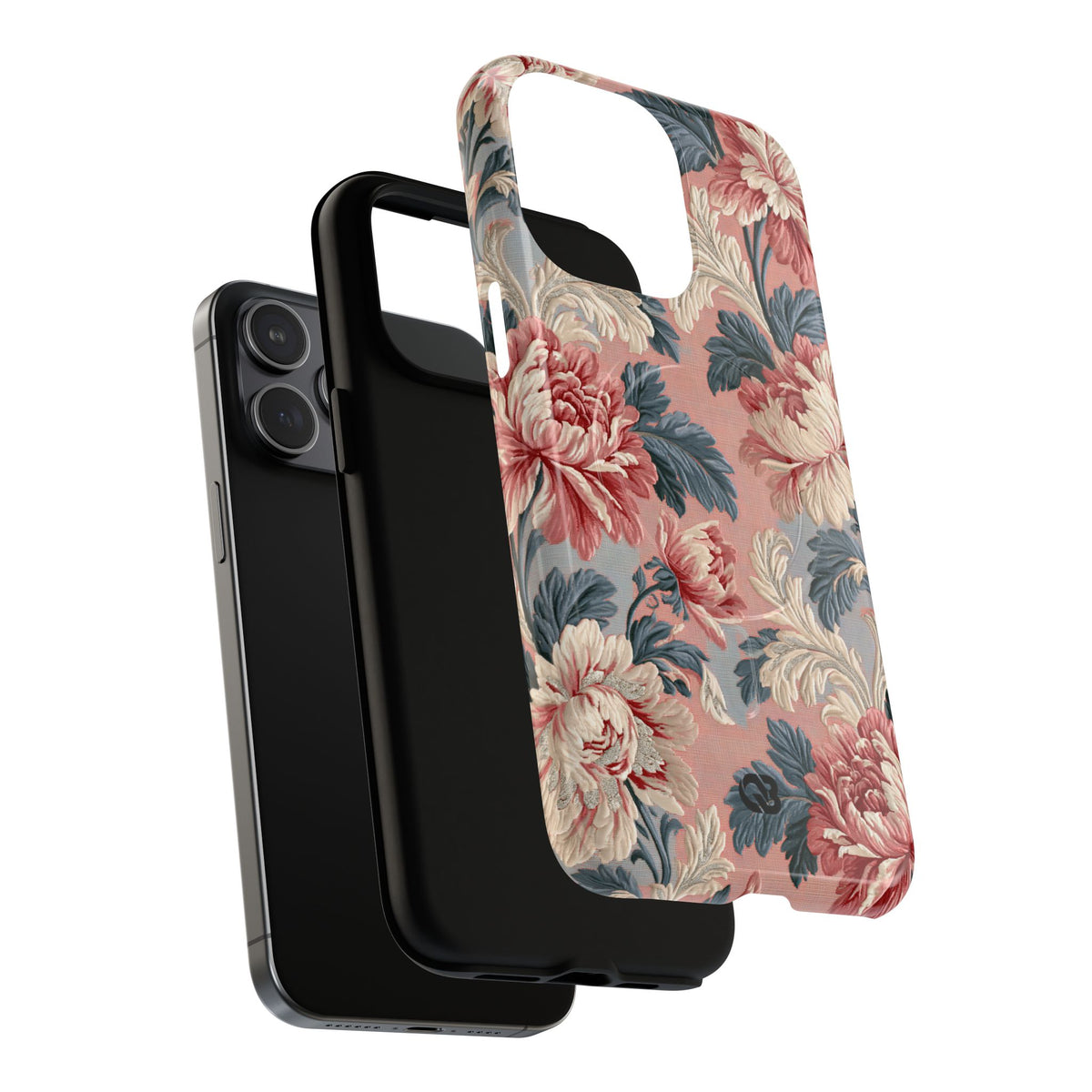 Blush Peony Jacquard · Tough 2.0 Magnetic Phone Case for iPhone · Pink