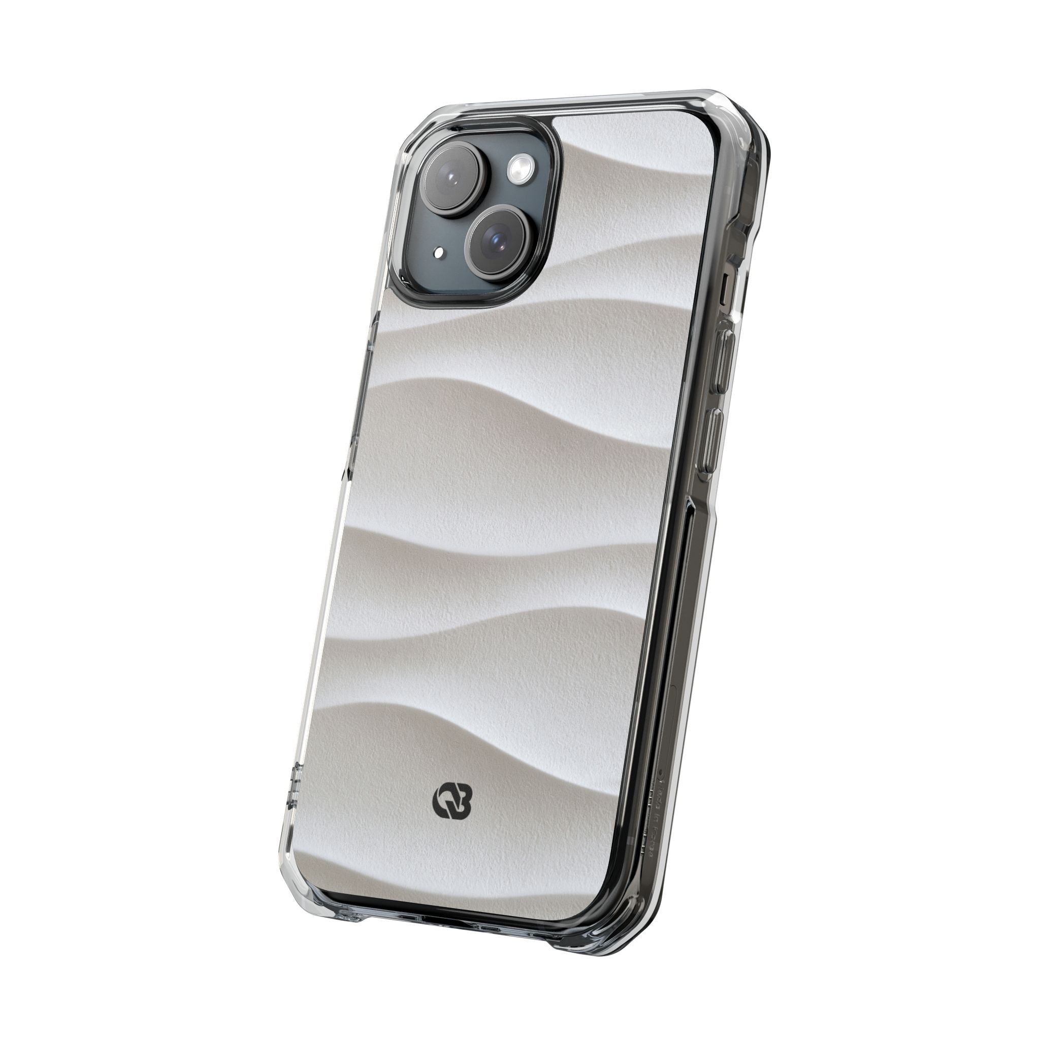 White Impact MagSafe Phone Case for iPhone - Arctic Flow Ridges