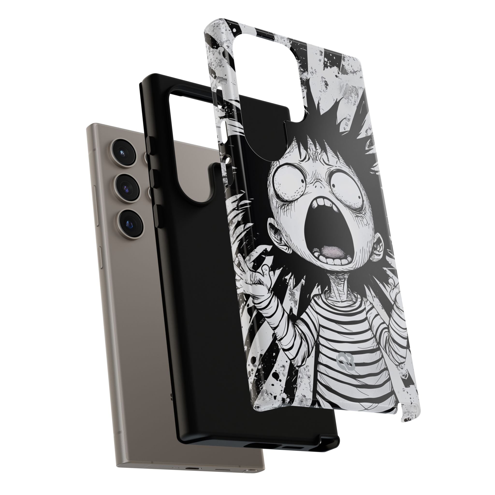 Chaotic Monochrome Scream · Tough Handyhülle für Samsung