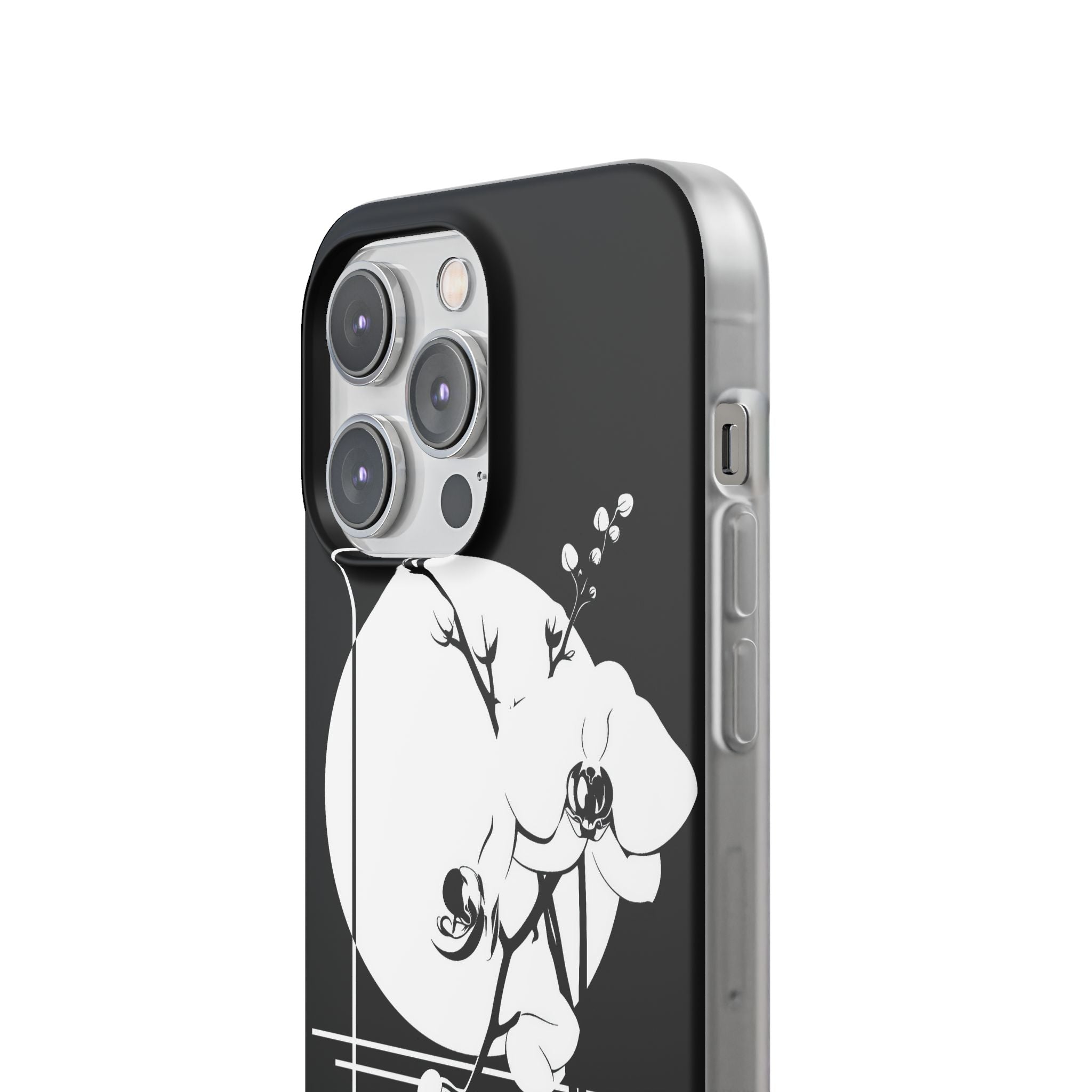 Black Lite Phone Case for iPhone - Lunar Orchid Grid