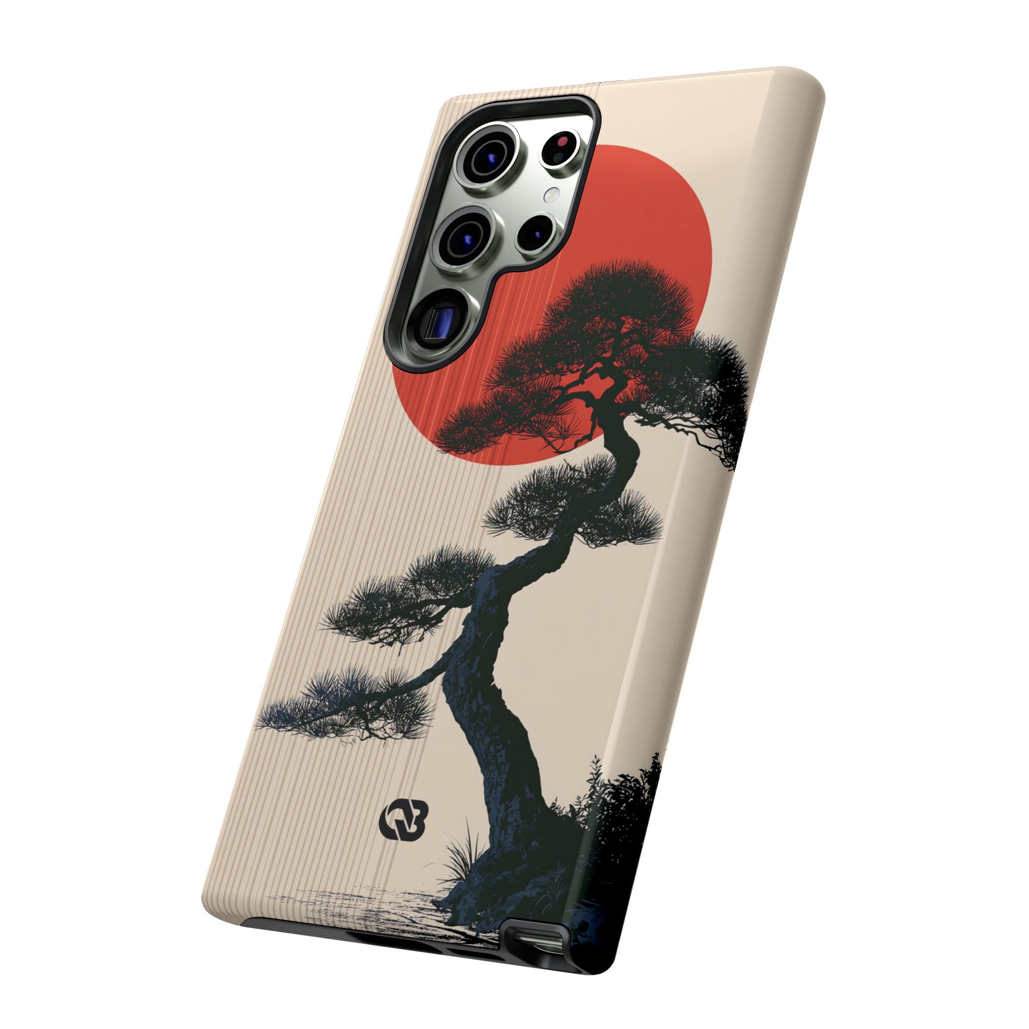 Beige Tough Phone Case for Samsung - Kyoto Crimson Pine