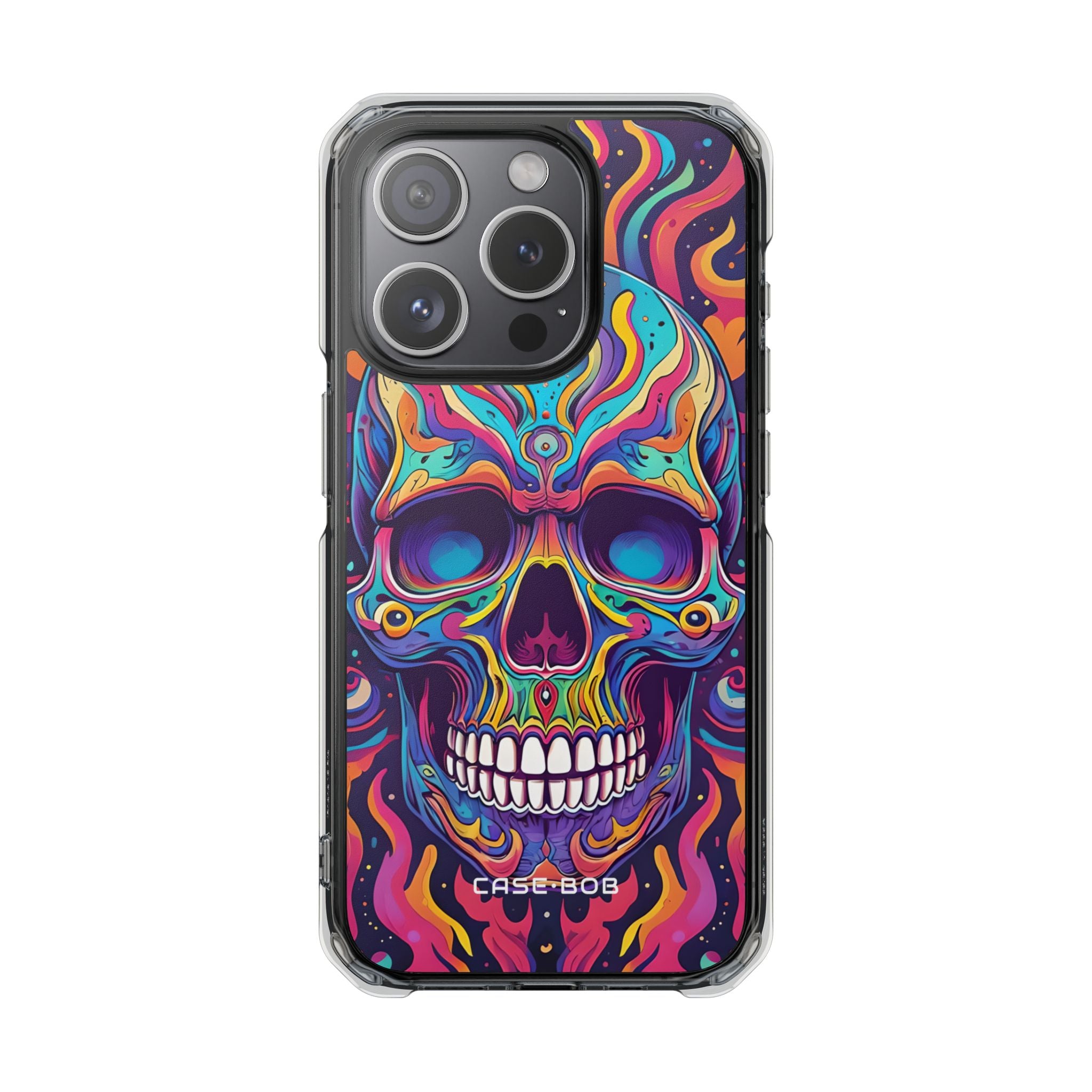 Flaming Skull iPhone 15 Pro Cover - Impact