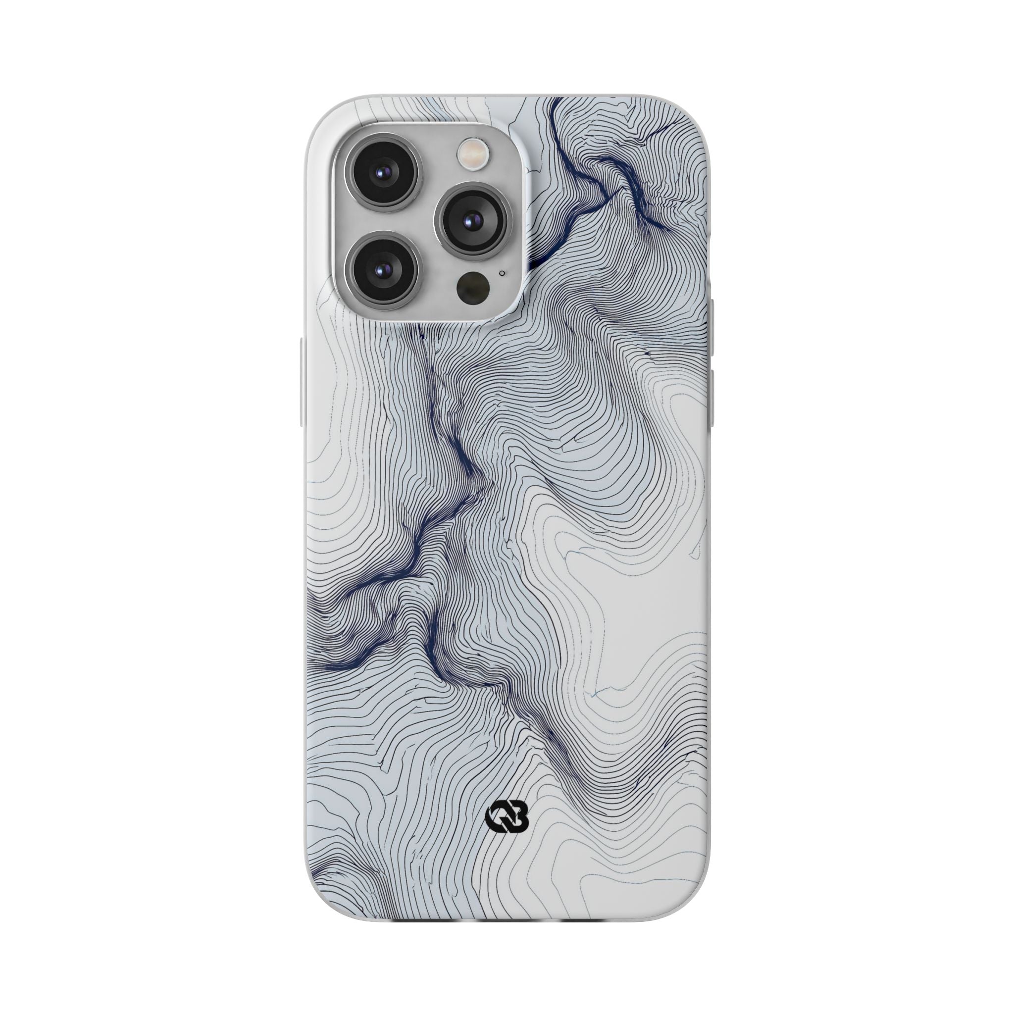 White Lite Phone Case for iPhone - Nordic Ridge Topo