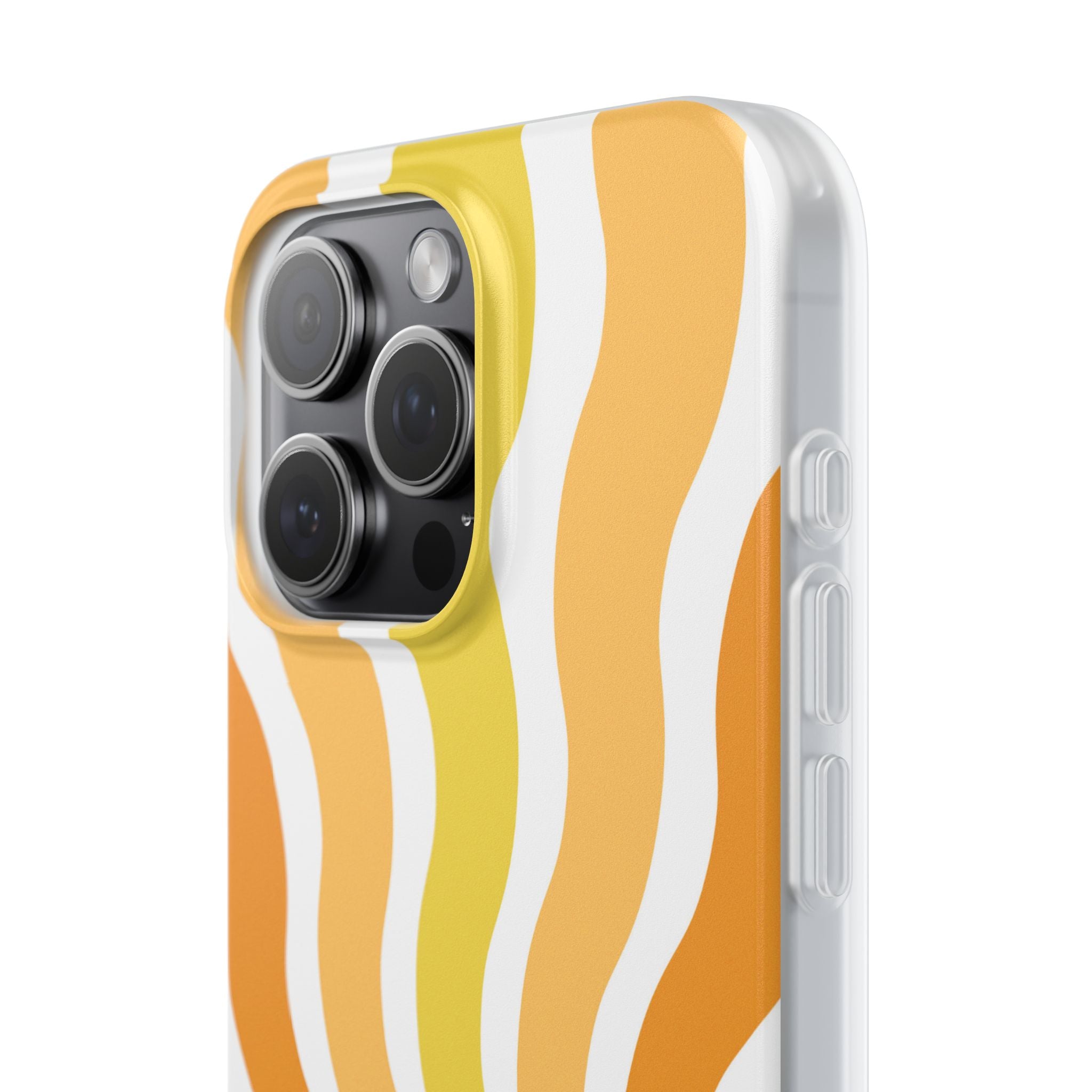 Amber Solar Waves · Soft Phone Case for iPhone