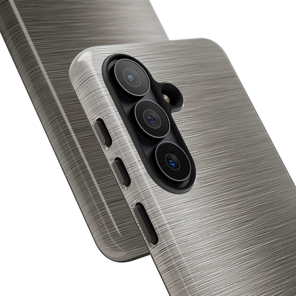 Grey Tough Phone Case for Samsung - Brushed Industrial Steel