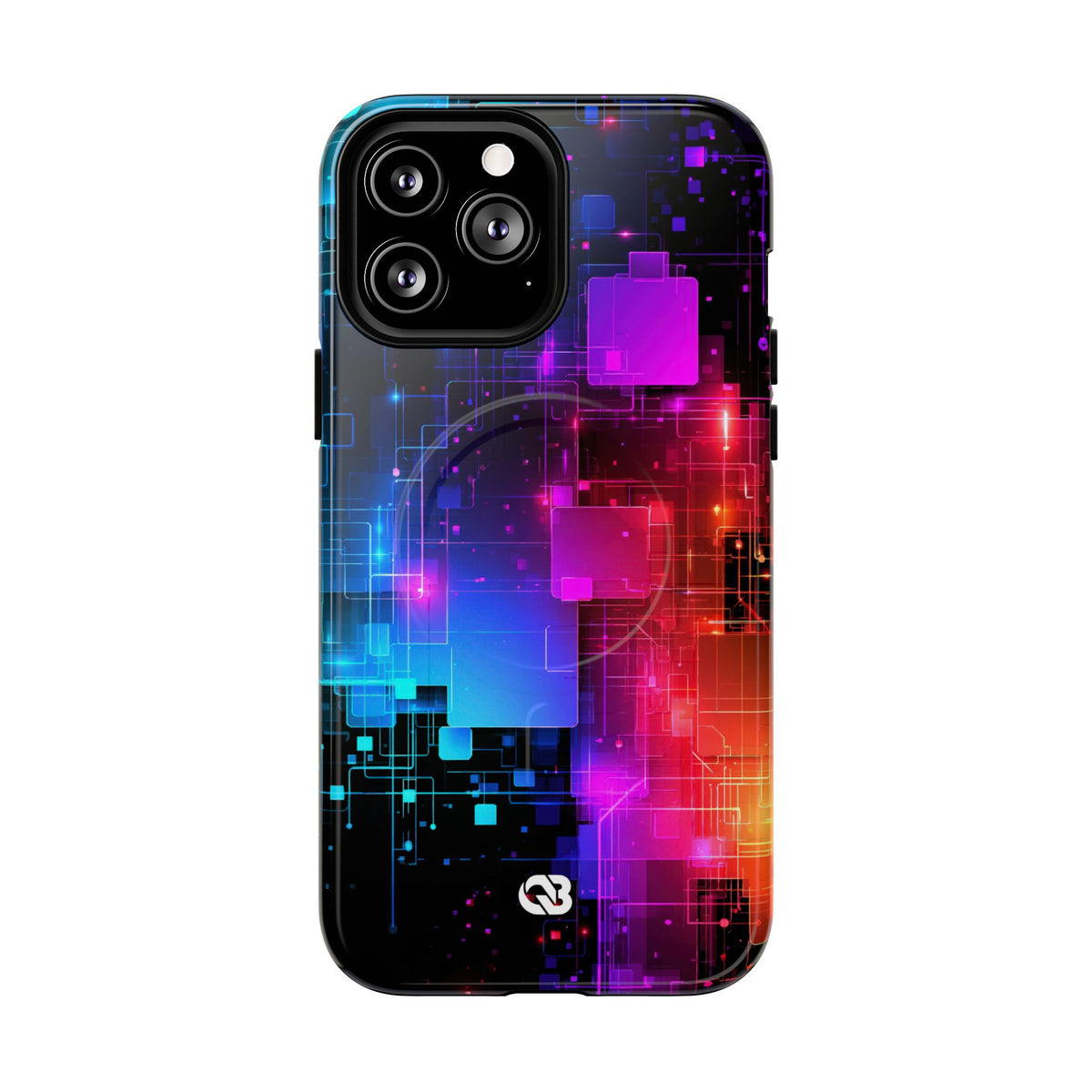 Spectral Circuit Grid · Tough 2.0 Magnetic Phone Case for iPhone · Black