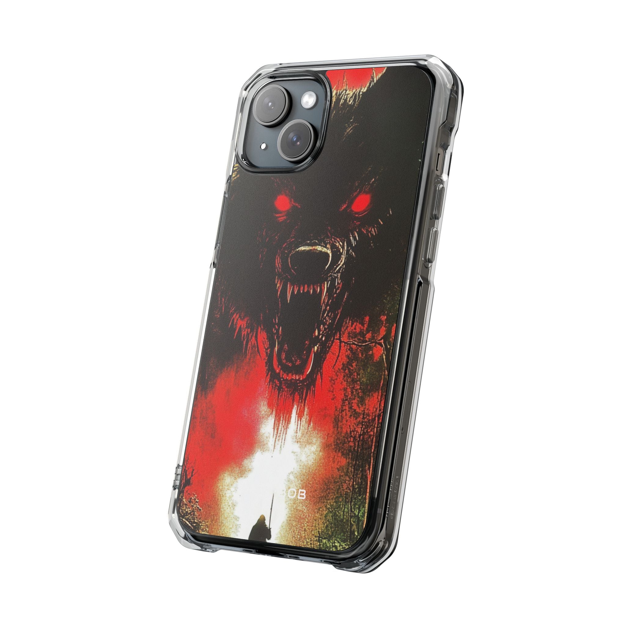 Crimson Wolf iPhone 15 Plus Cover - Impact