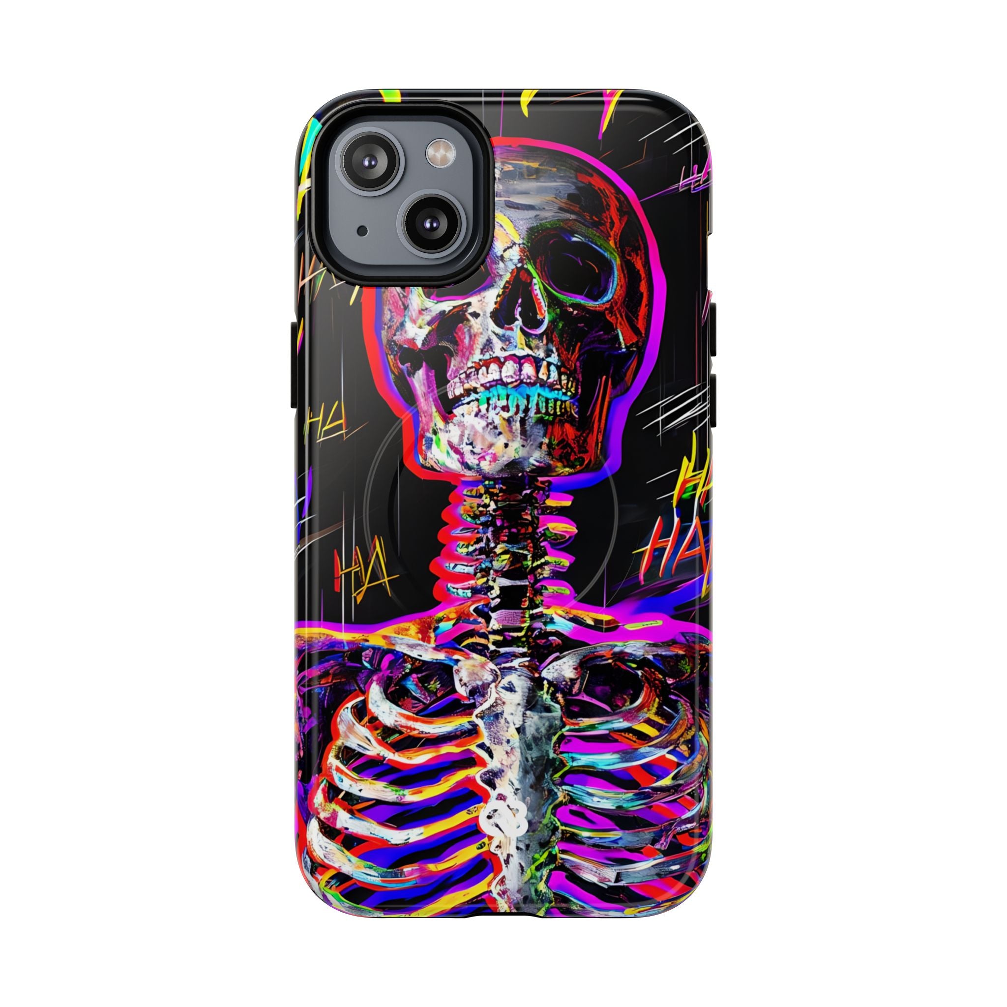 Neon Glitch Skeleton · Tough+ Coque de téléphone pour iPhone · Magsafe
