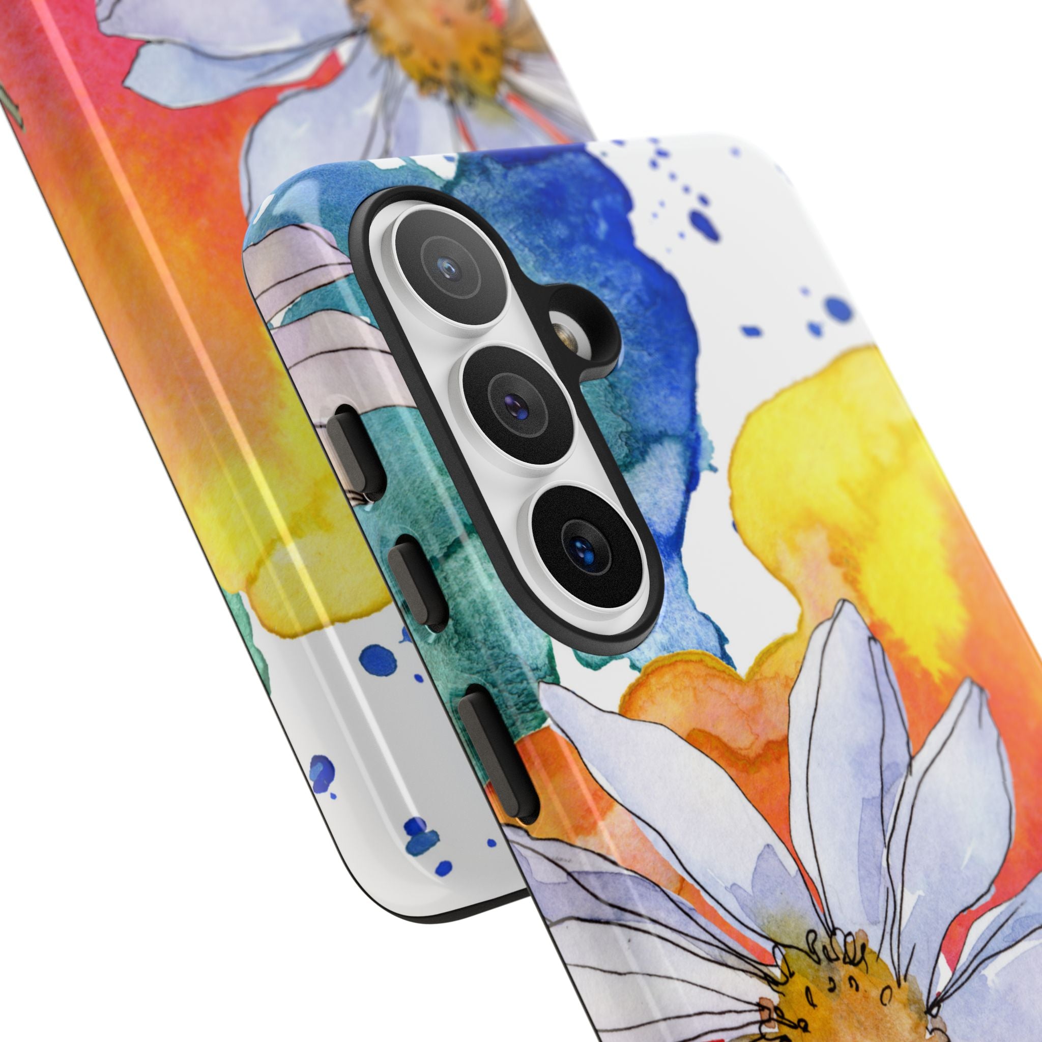 Vivid Bloom Splatter · Tough Handyhülle für Samsung