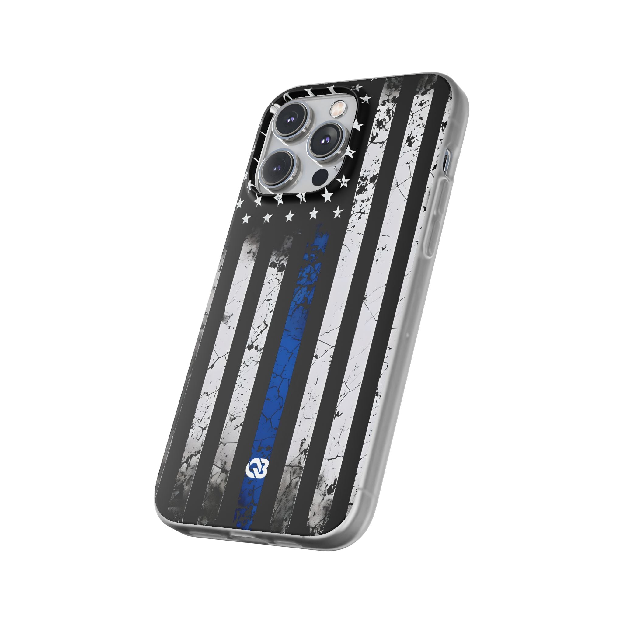Gritty Cobalt Flag · Soft Phone Case for iPhone